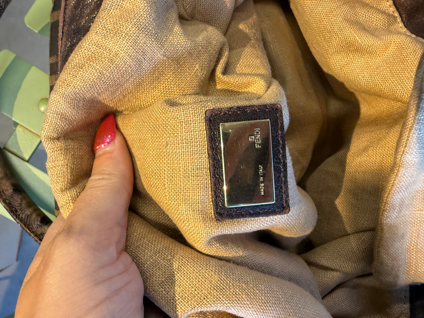 Fendi Spy Bag in Zucca Canvas & Leather