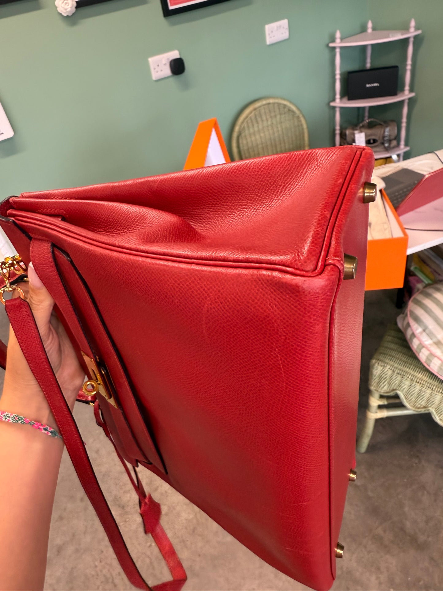 Hermès Kelly 32 Retourne in Rouge H – 1990