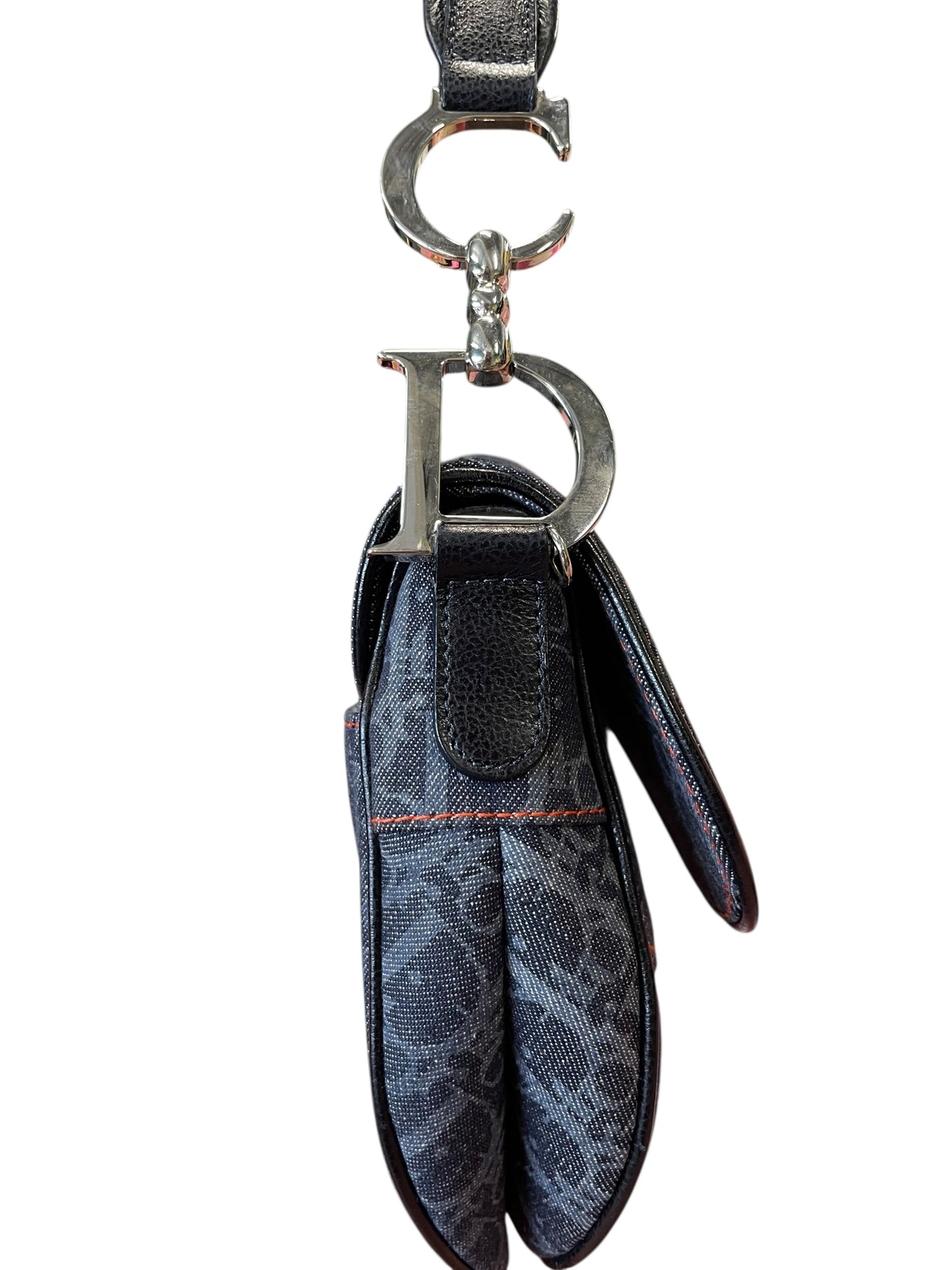 Dior Saddle Bag in Denim Jacquard