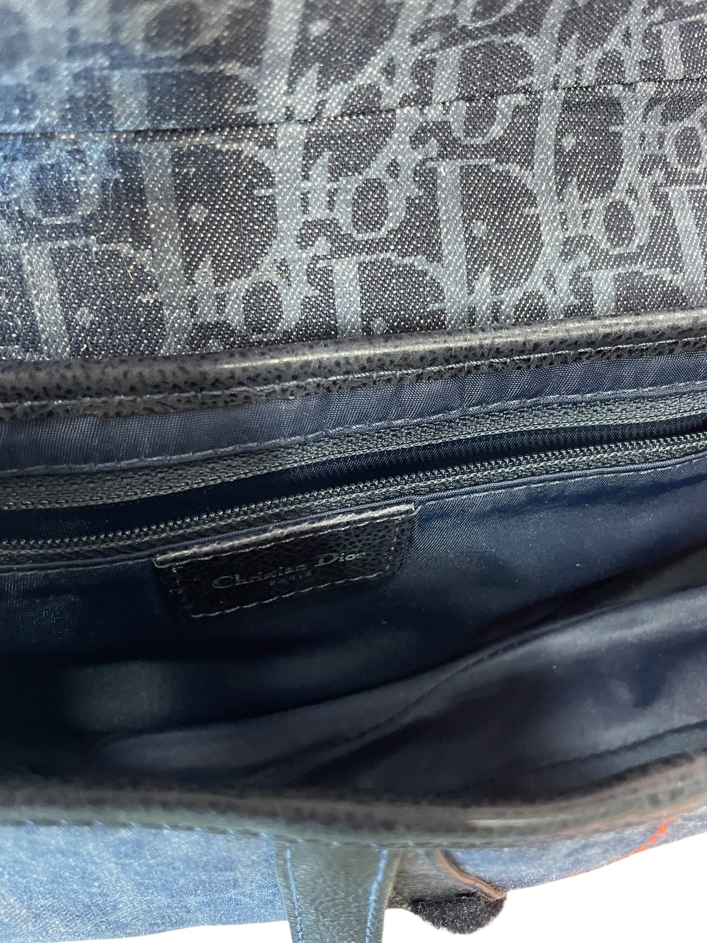Dior Saddle Bag in Denim Jacquard