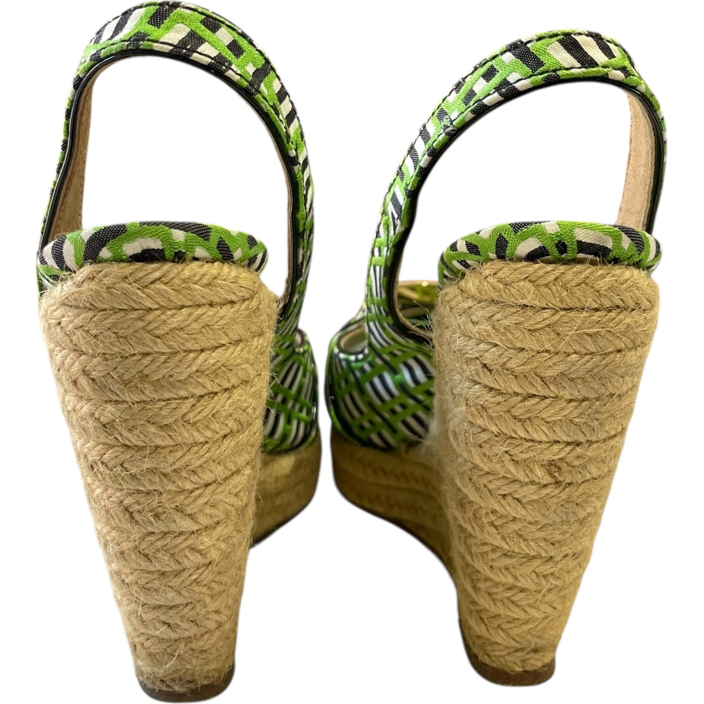 Roger Vivier Geometric Print Espadrille Wedges – UK 3
