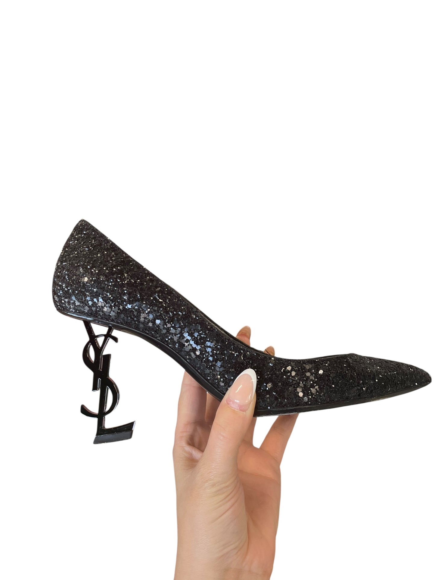 Saint Laurent Opyum Glitter Pumps – Size 39