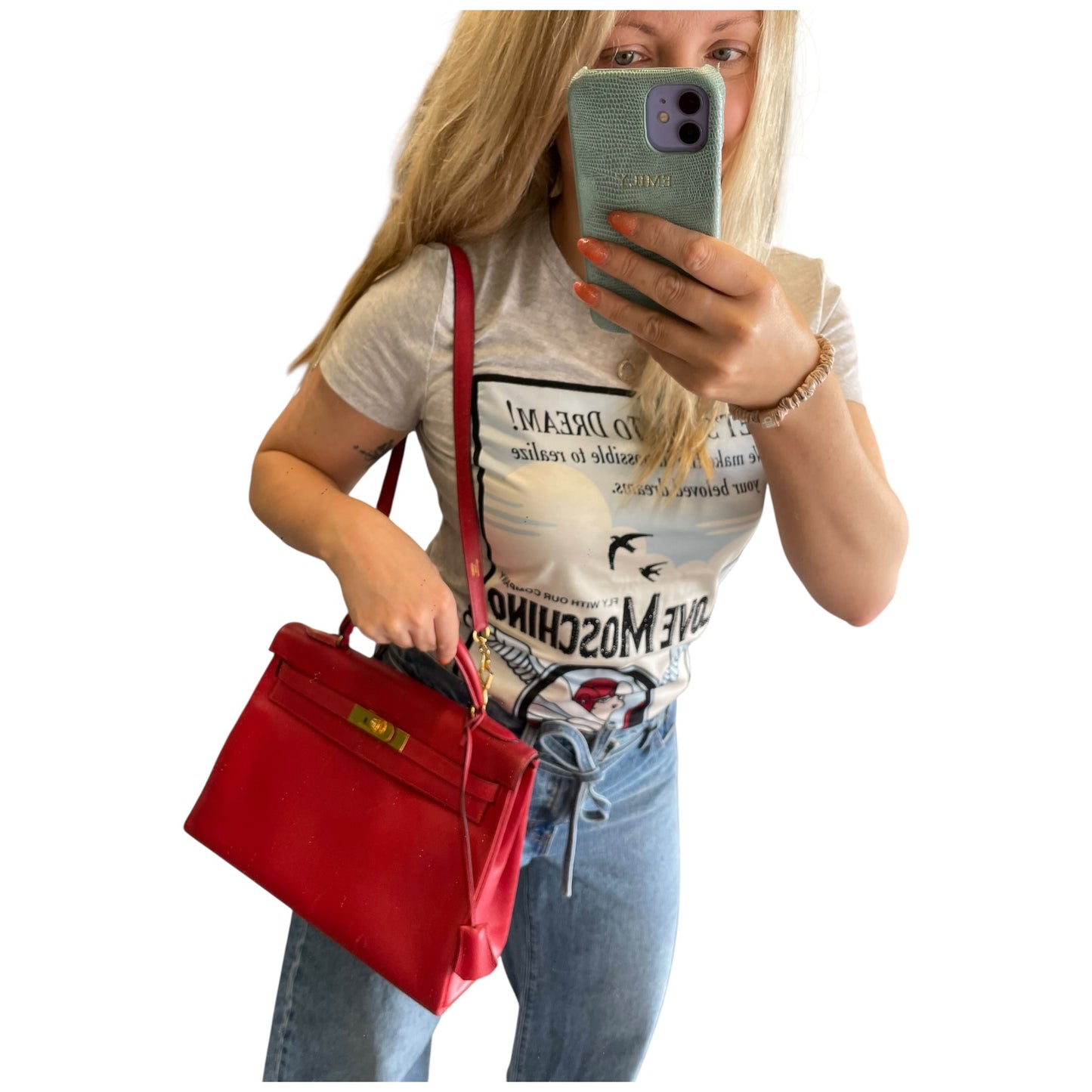 Hermès Kelly 32 Retourne in Rouge H – 1990