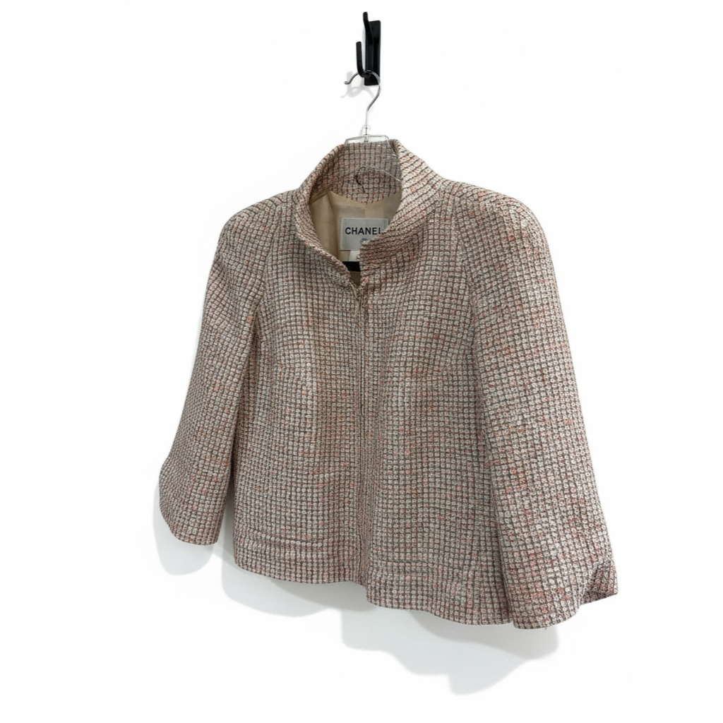 Chanel Pastel Tweed Zip Jacket – FR38 (UK 10)