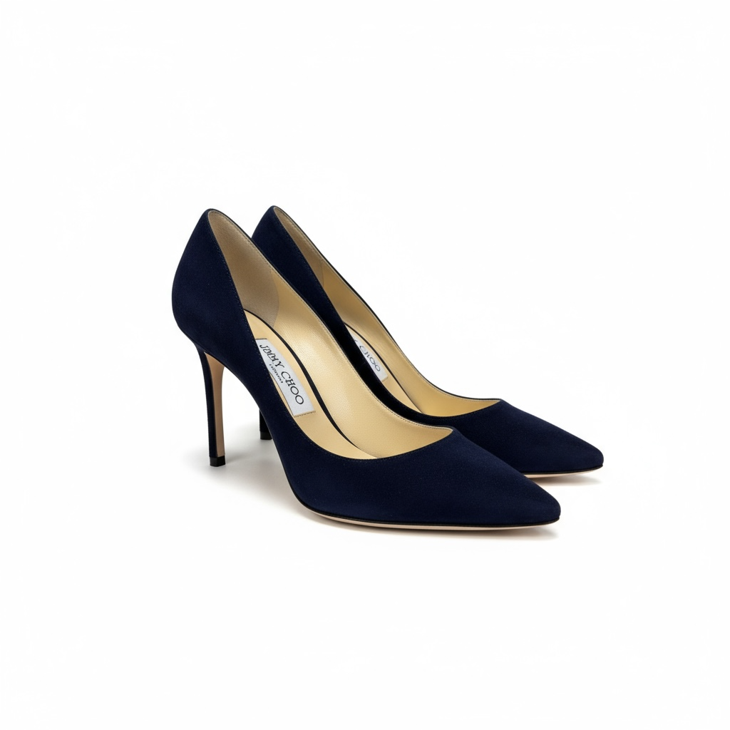 Jimmy Choo Navy Suede Pumps – UK 5