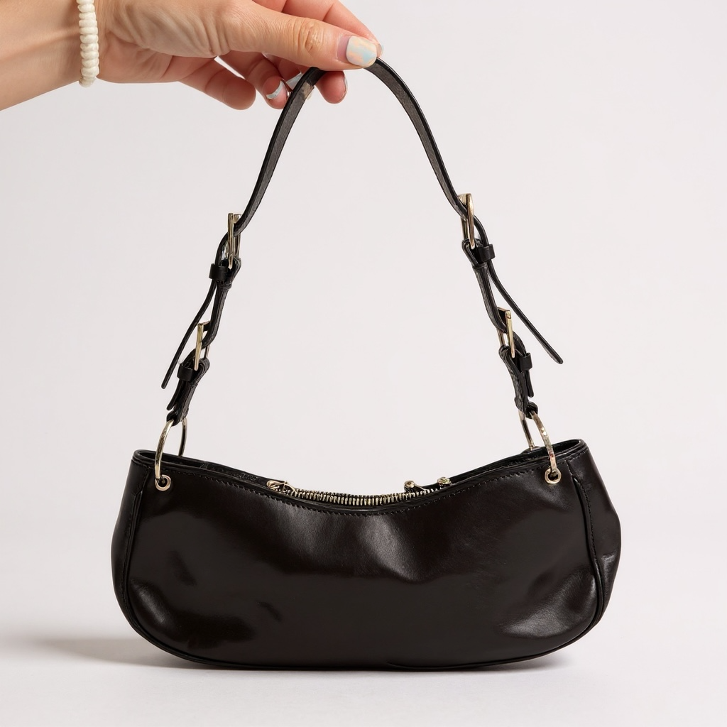 Dior Hardcore Pierced Pochette – Black Leather