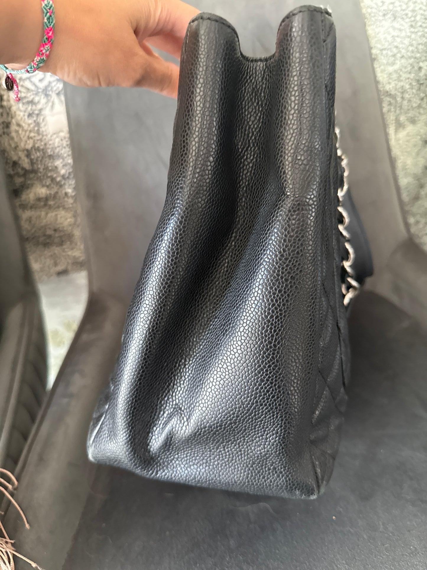 Chanel Grand Shopping Tote Rue Cambon in Black Caviar Leather