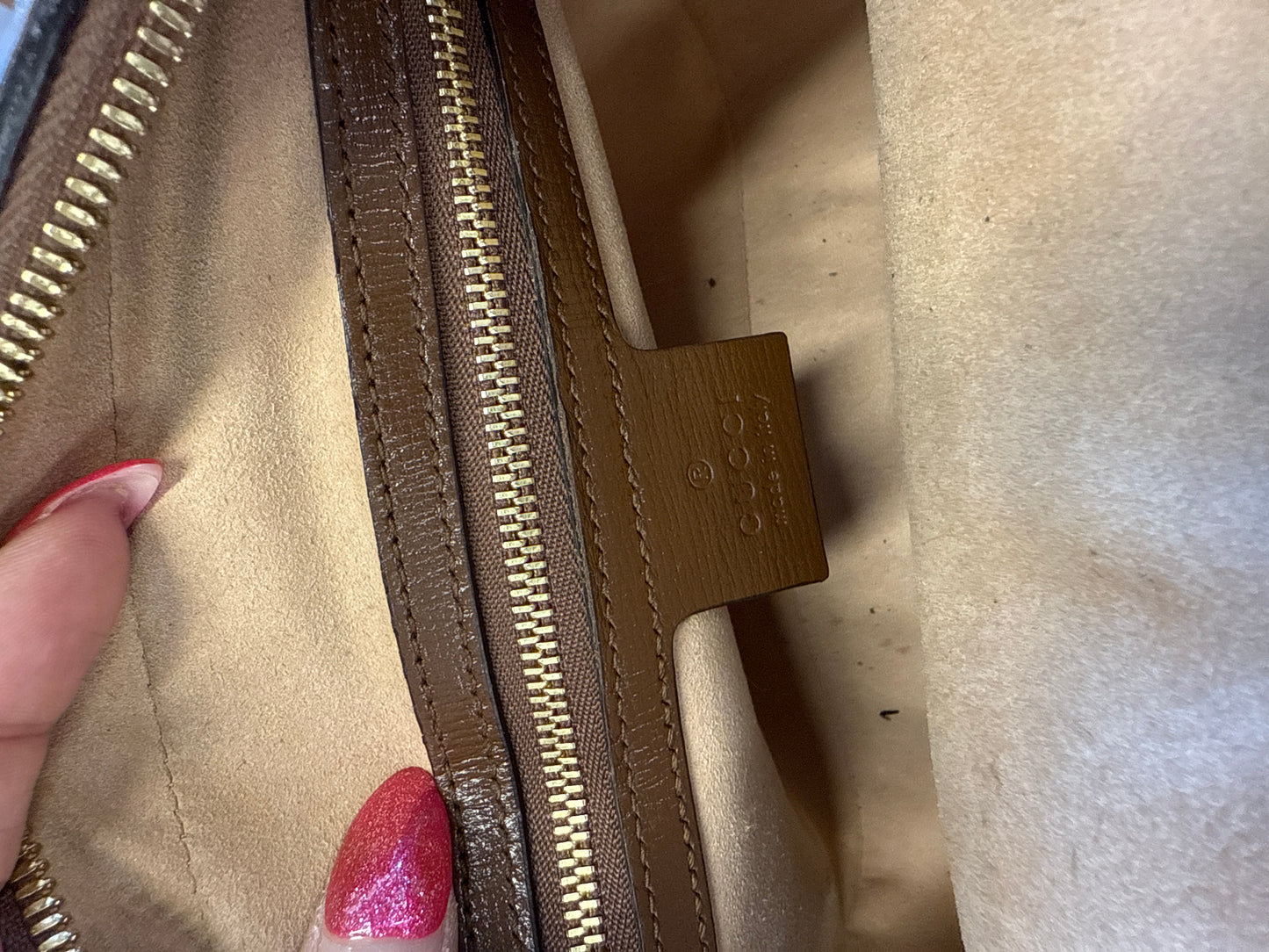 Gucci 1955 Horsebit Canvas and Leather Shoulder Bag