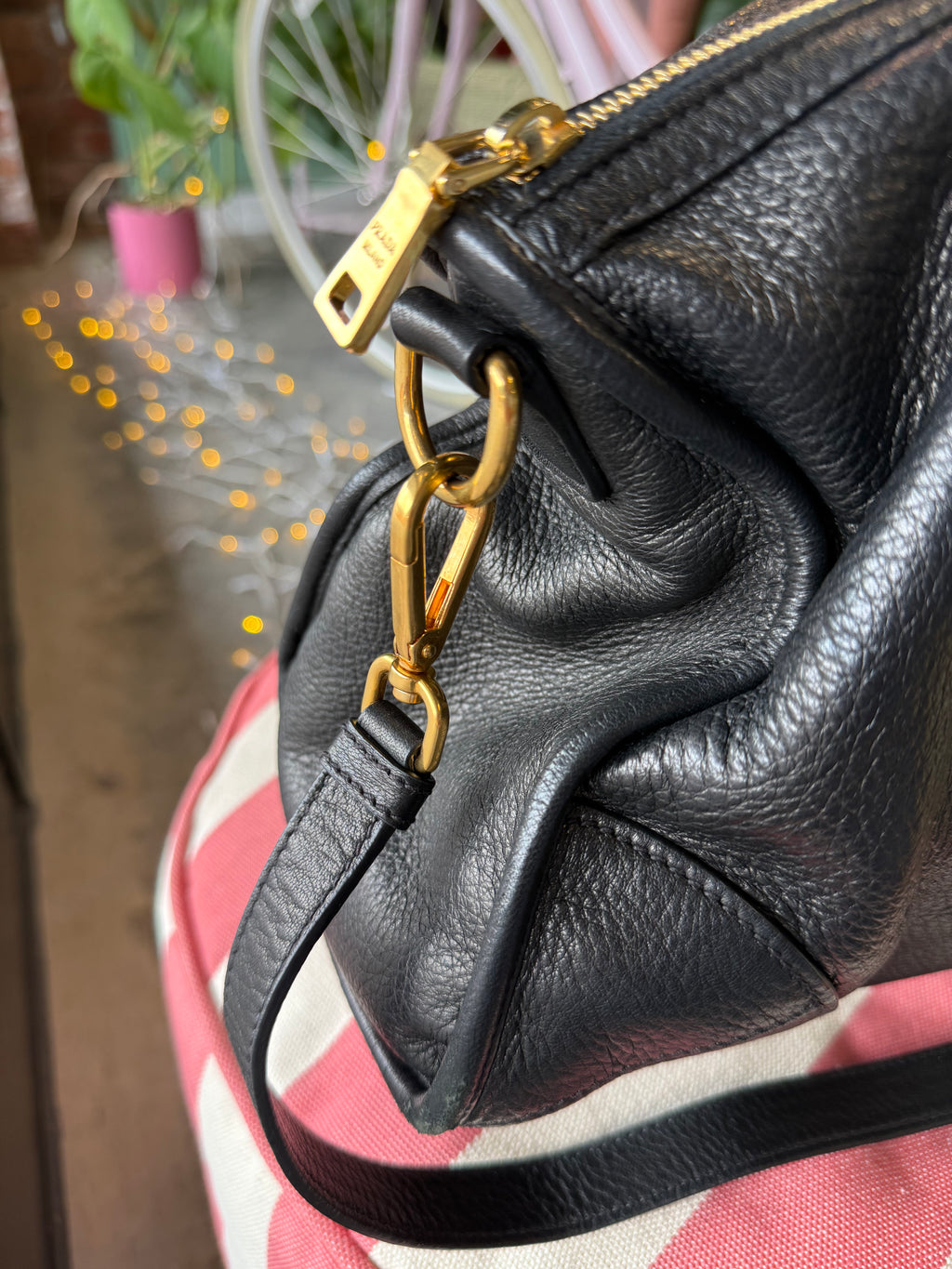 Prada Vitello Daino Top Handle
