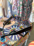 Dolce & Gabbana Sicily print oversized sunglasses