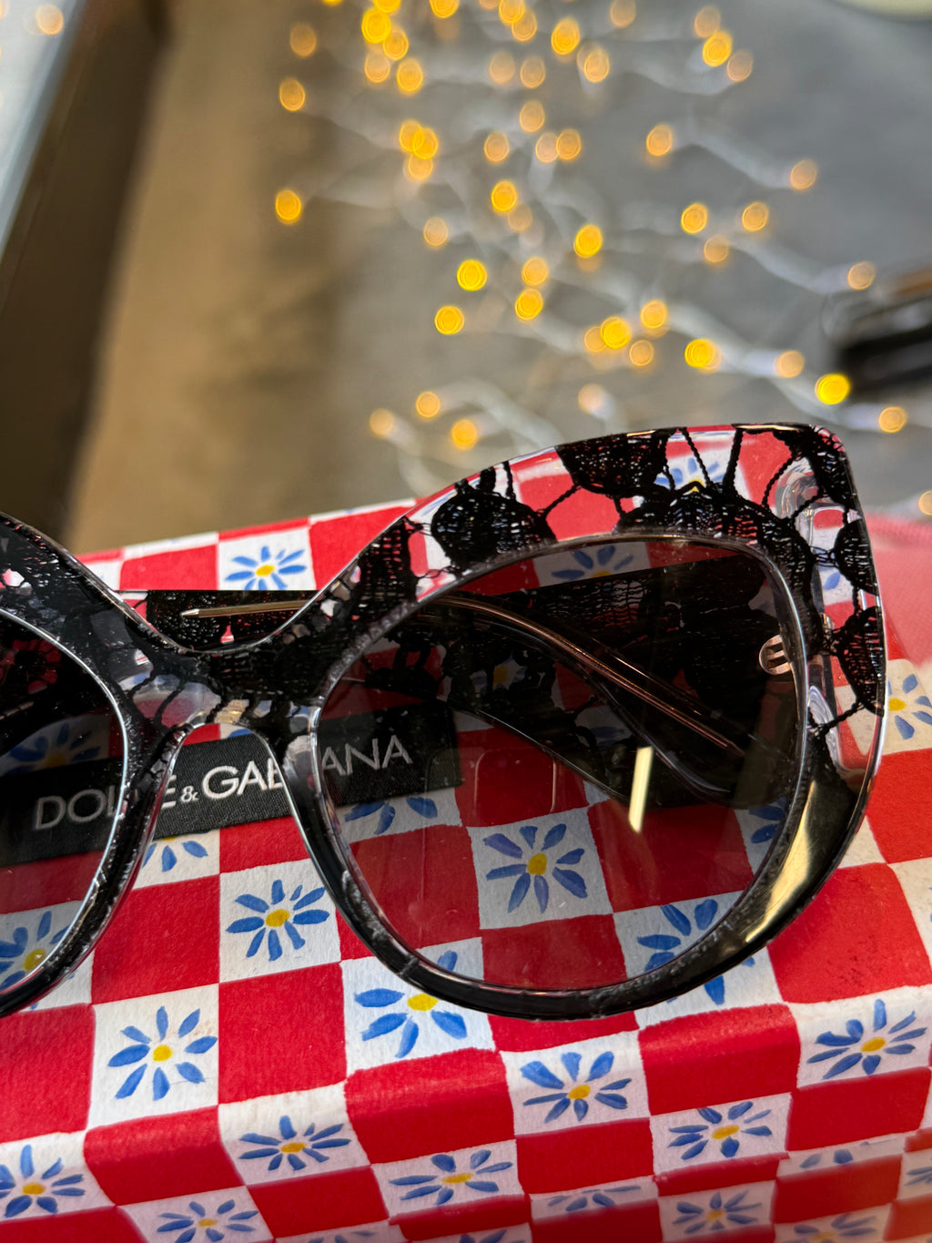Dolce & Gabbana Lace Detail Sunglasses