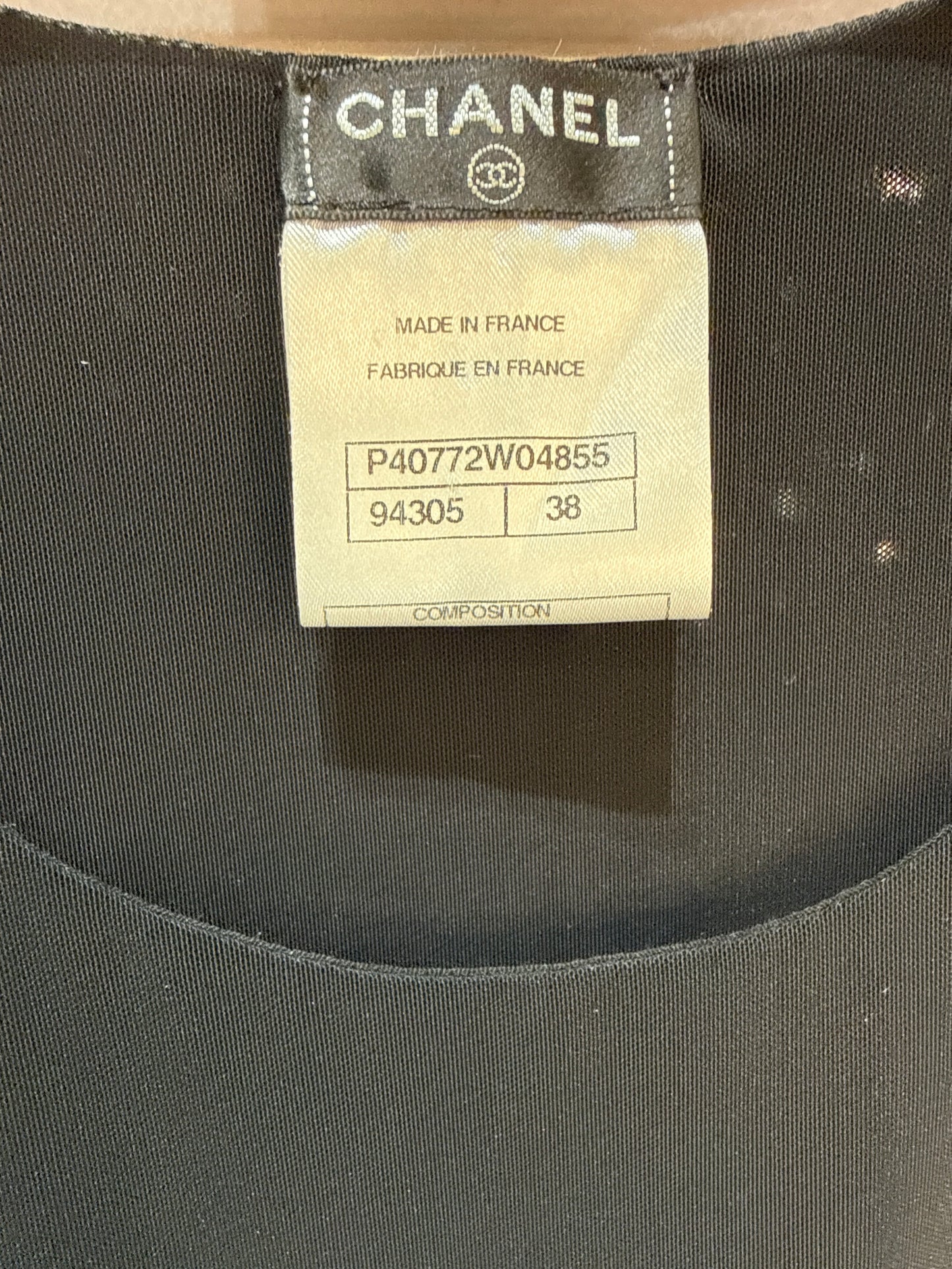 Chanel Black Dress LBD 2007 uk8