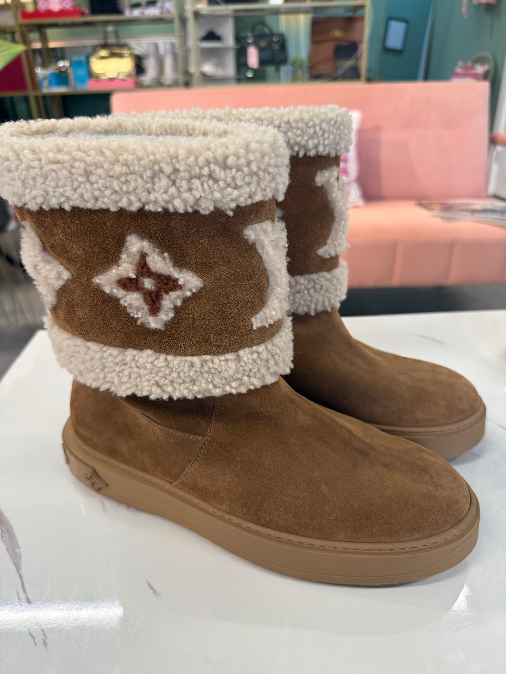 Louis Vuitton Cosygram Shearling Boot UK7