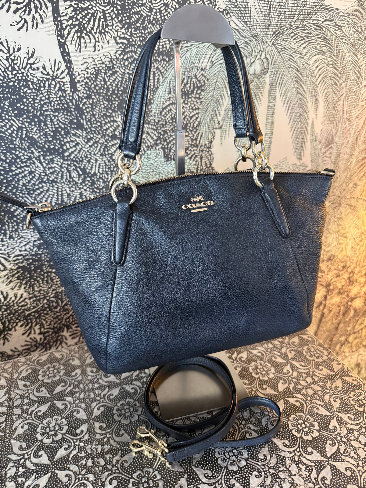 Coach Kelsey Satchel- midnight blue