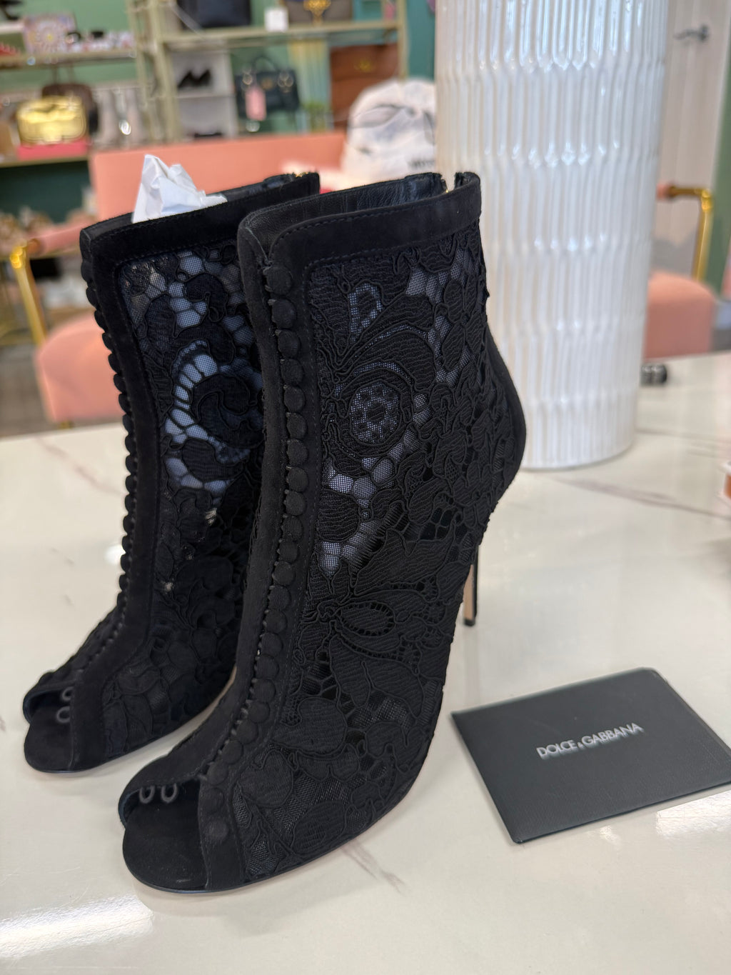 Dolce & Gabbana Lace Booties UK37