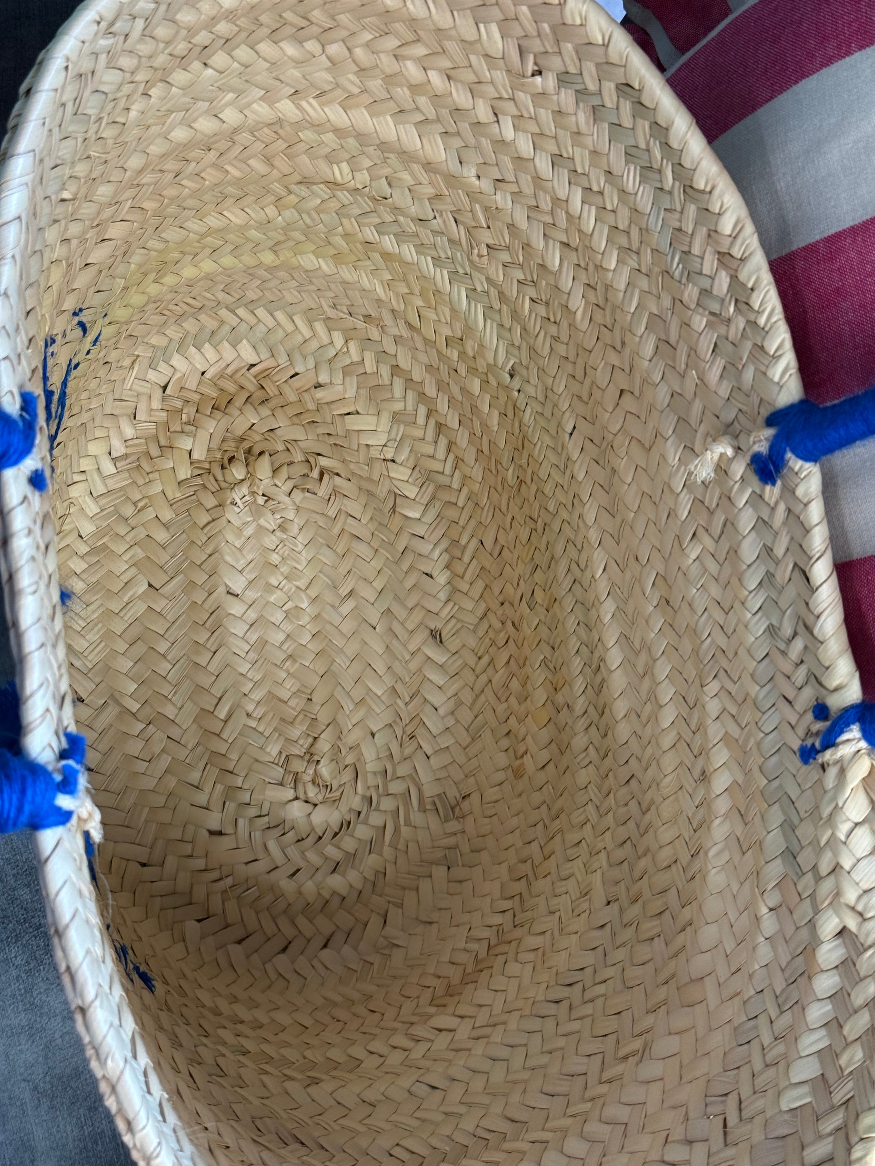 Little Rose ‘Boats and Blankets’ Basket Bag