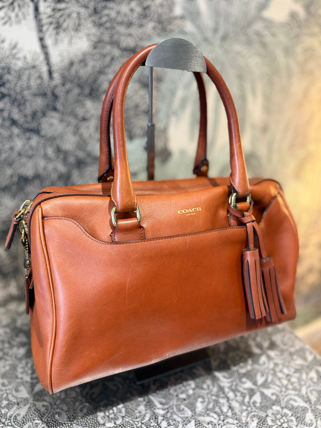 Coach Legacy Satchel- Cognac