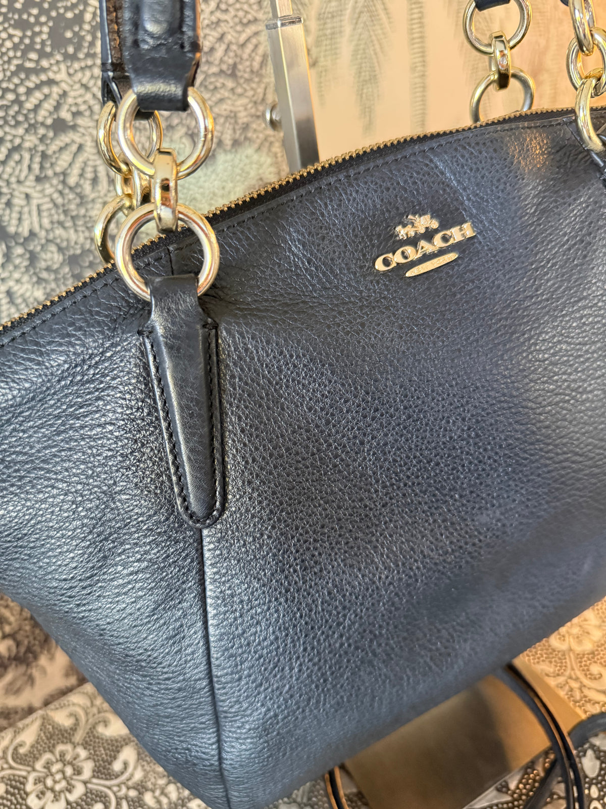 Coach Kelsey Satchel- midnight blue