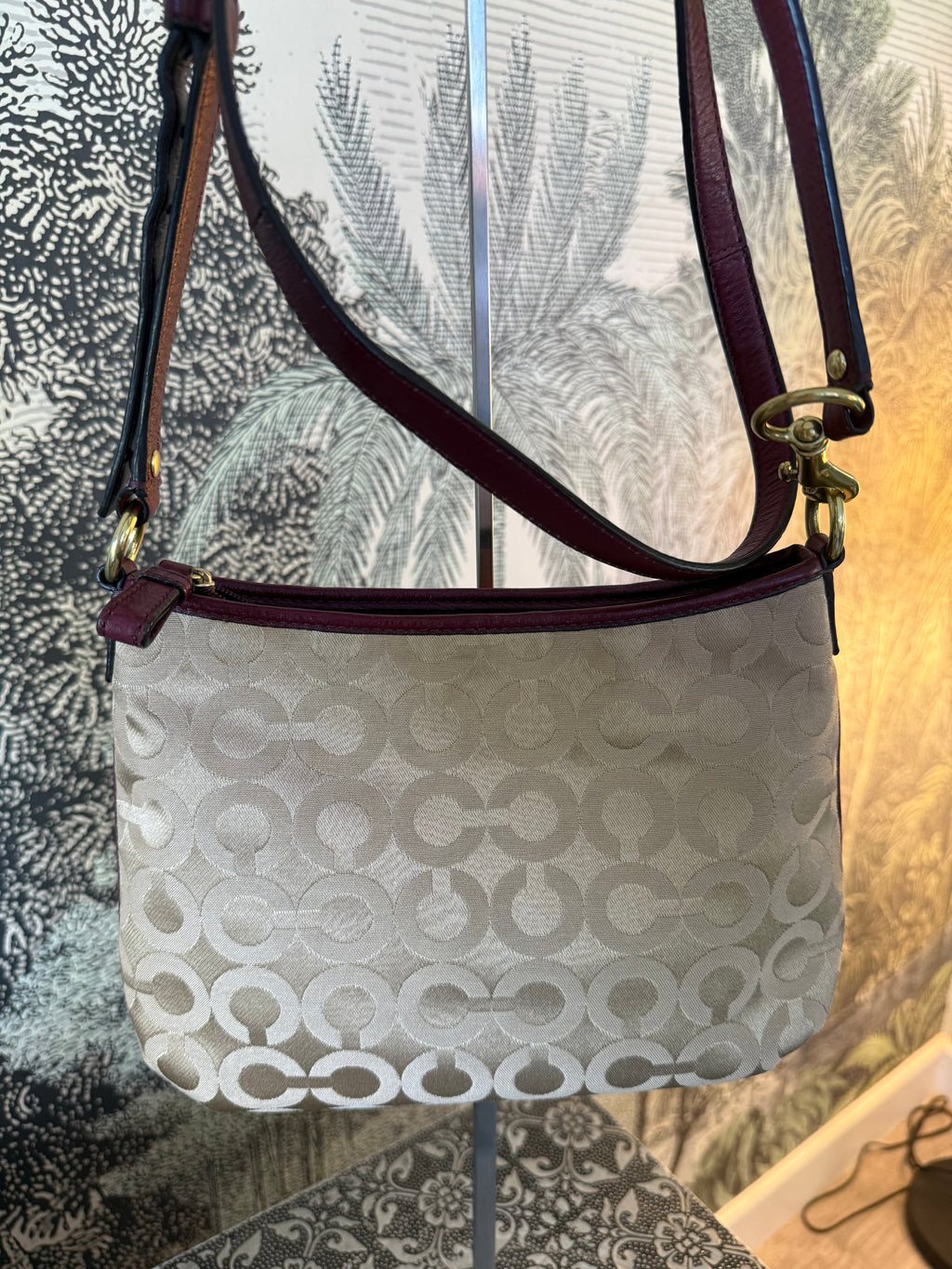 Coach Ashley Op Art Signature Satchel Y2K