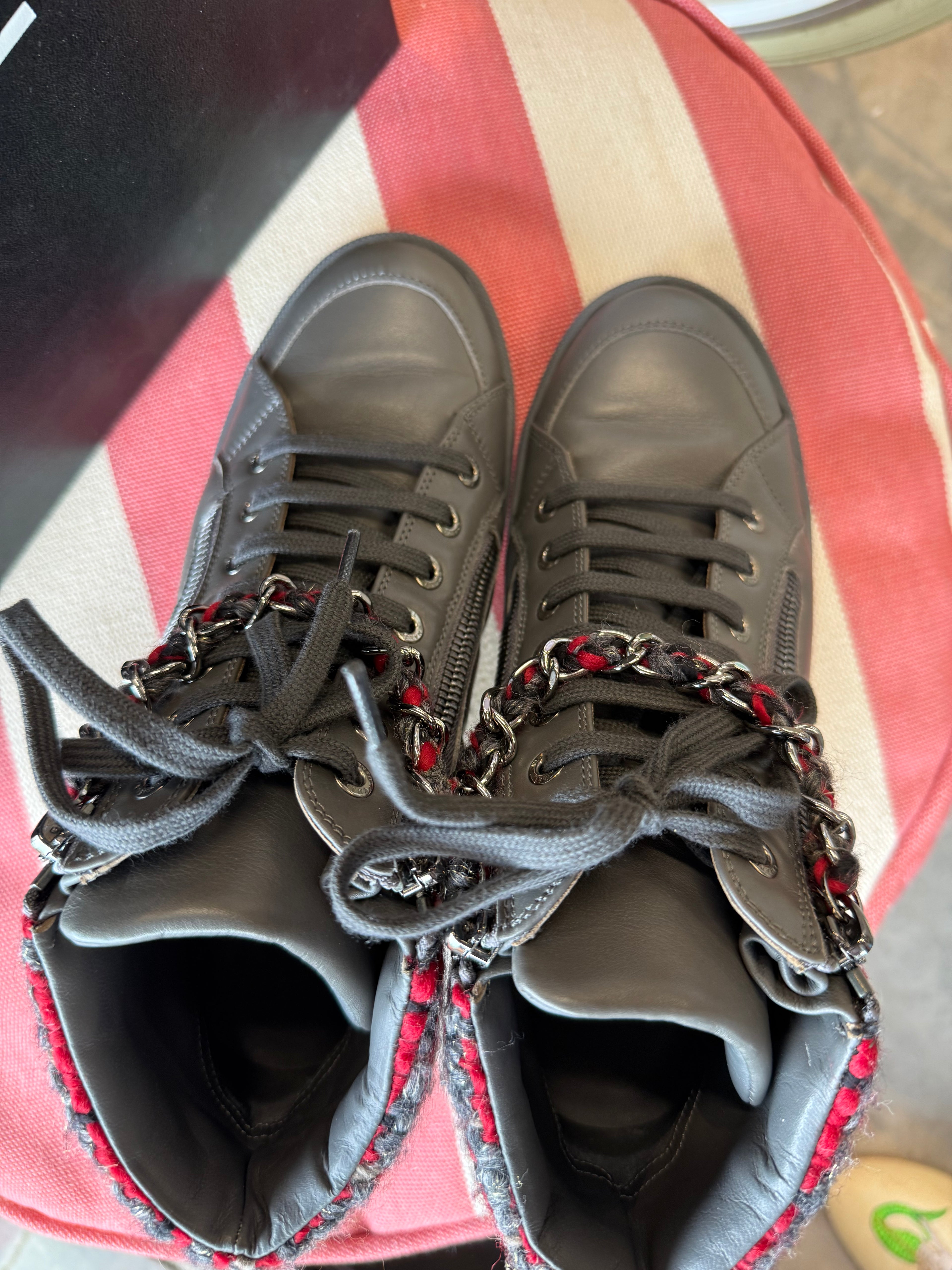 Chanel High Top Trainers UK36