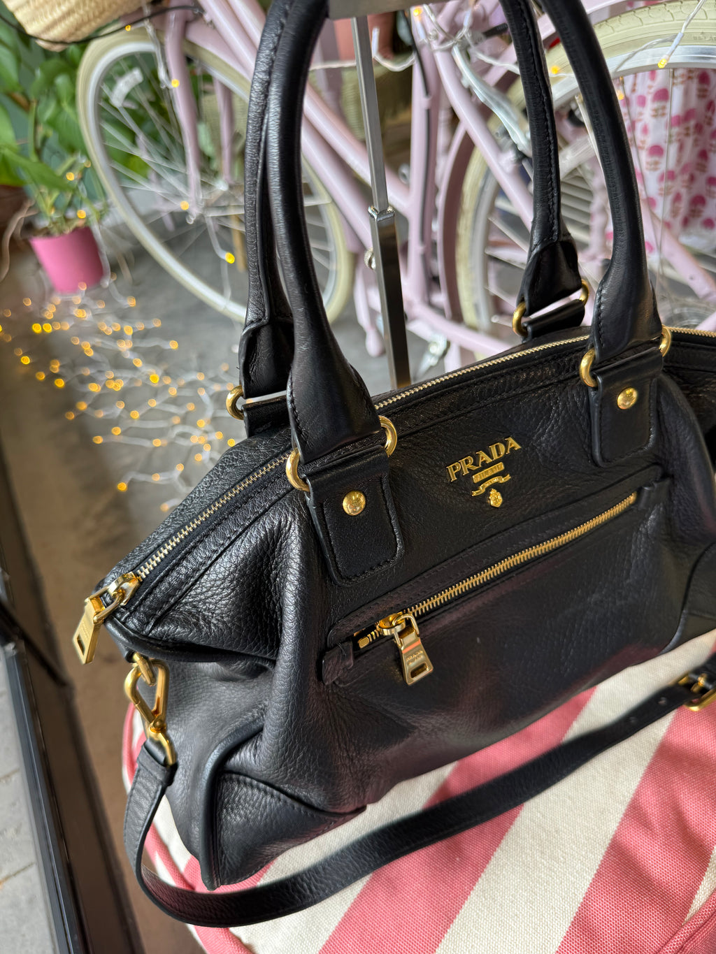 Prada Vitello Daino Top Handle