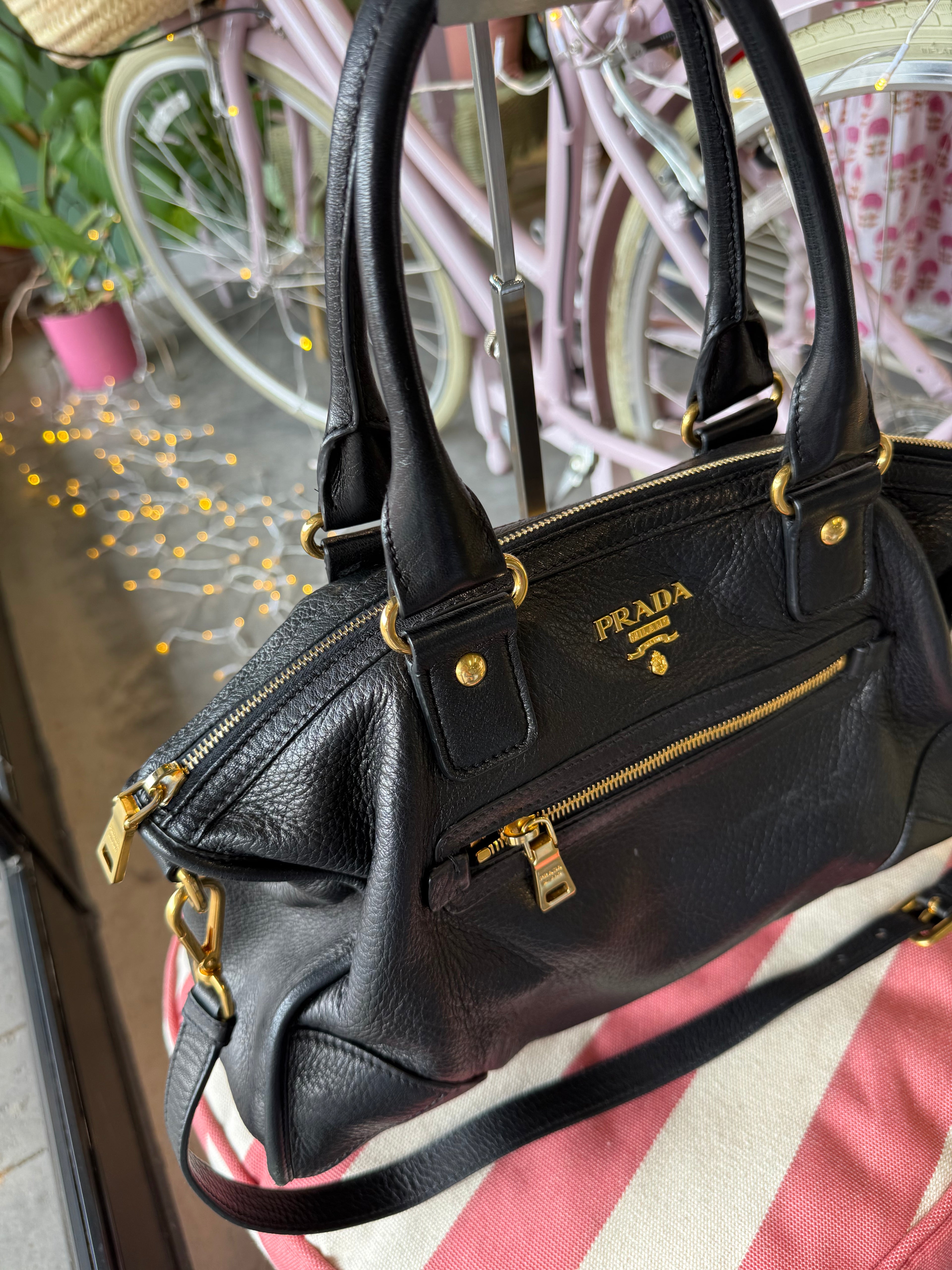 Prada Vitello Daino Top Handle