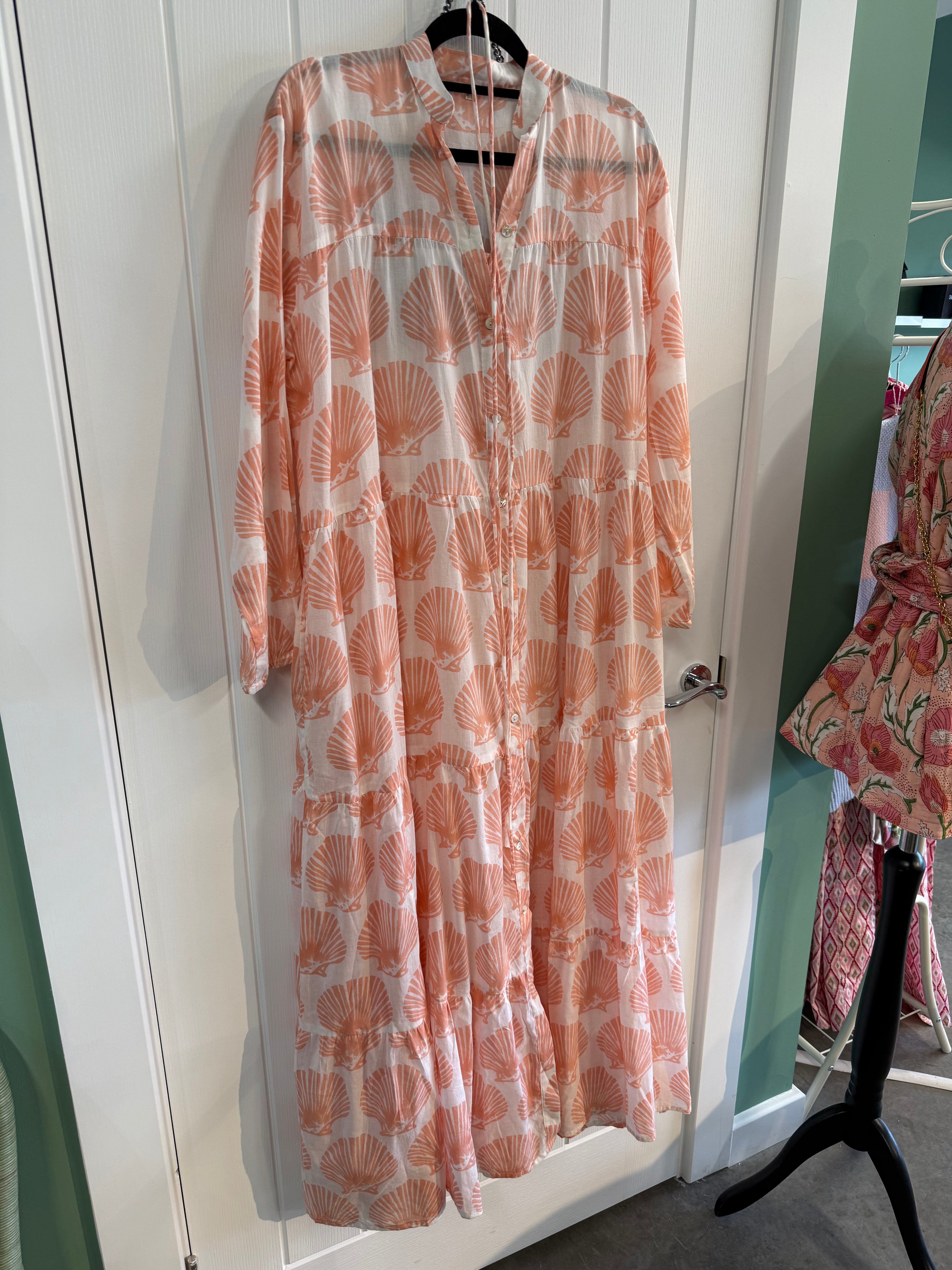 Essentials London Block Print Cotton Shell Dress
