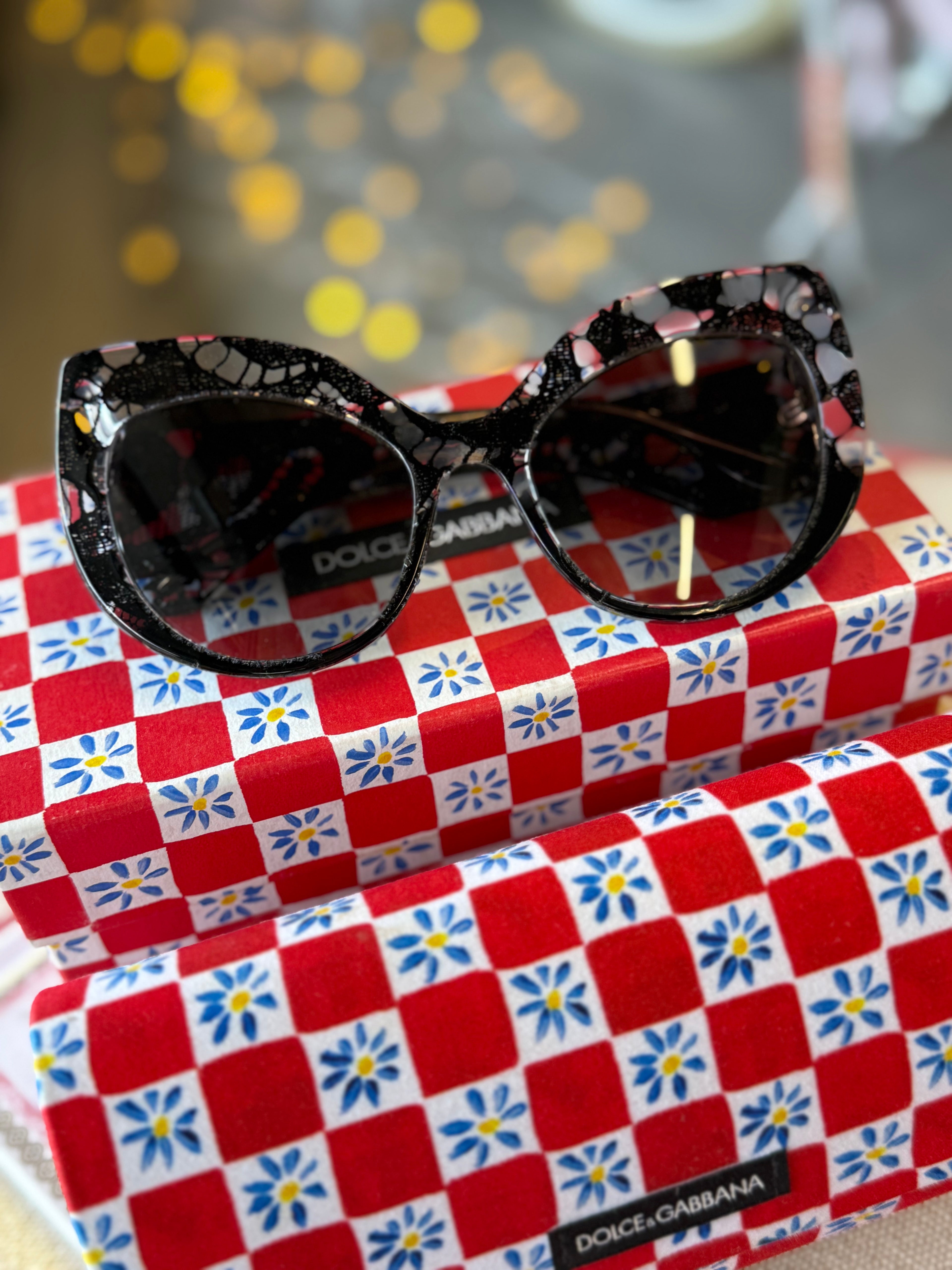 Dolce & Gabbana Lace Detail Sunglasses