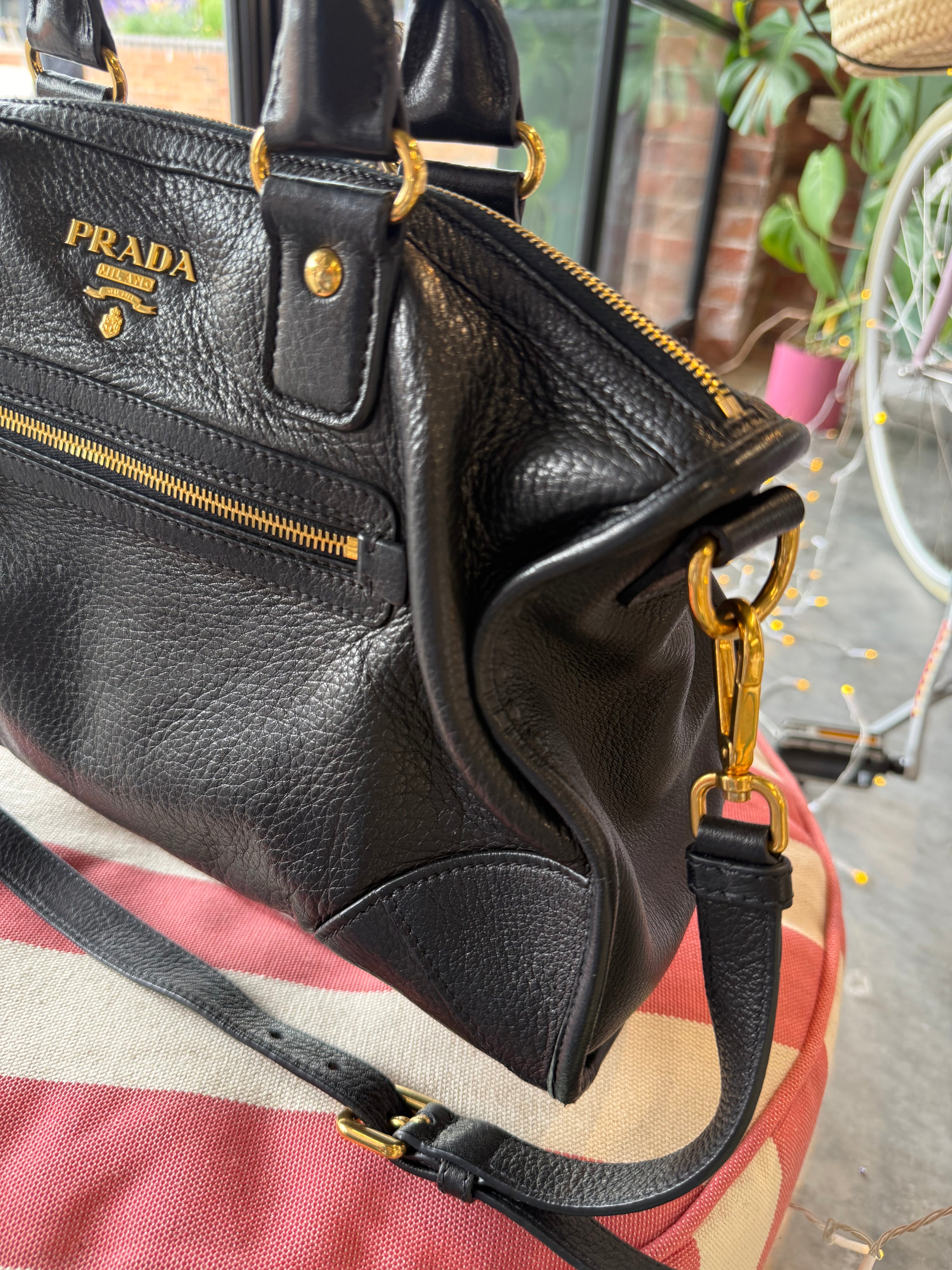 Prada Vitello Daino Top Handle