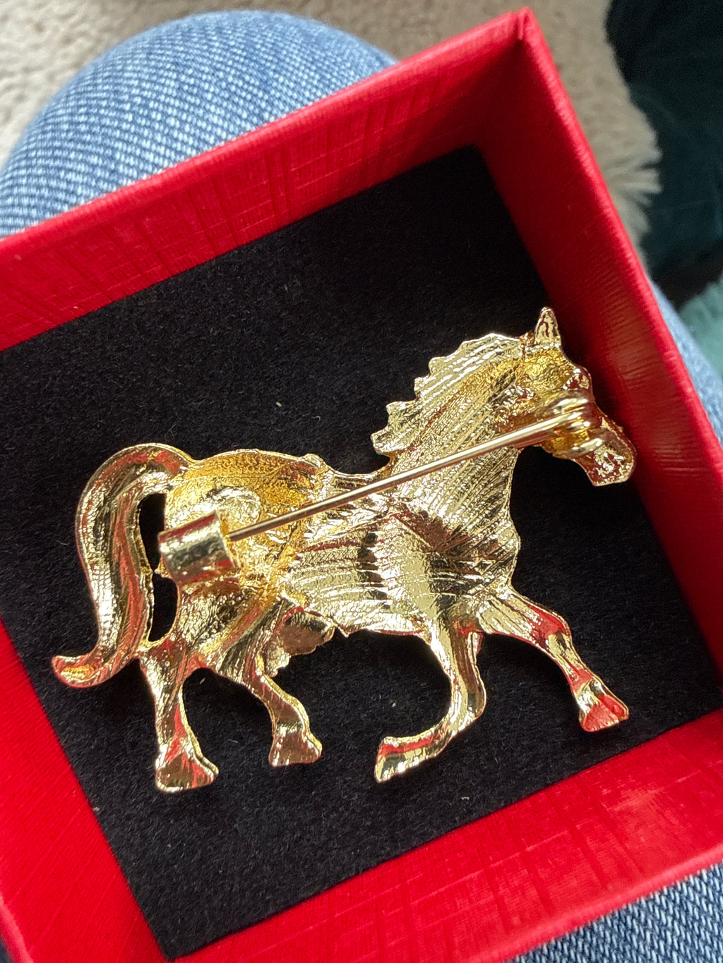 Black Horse Brooch