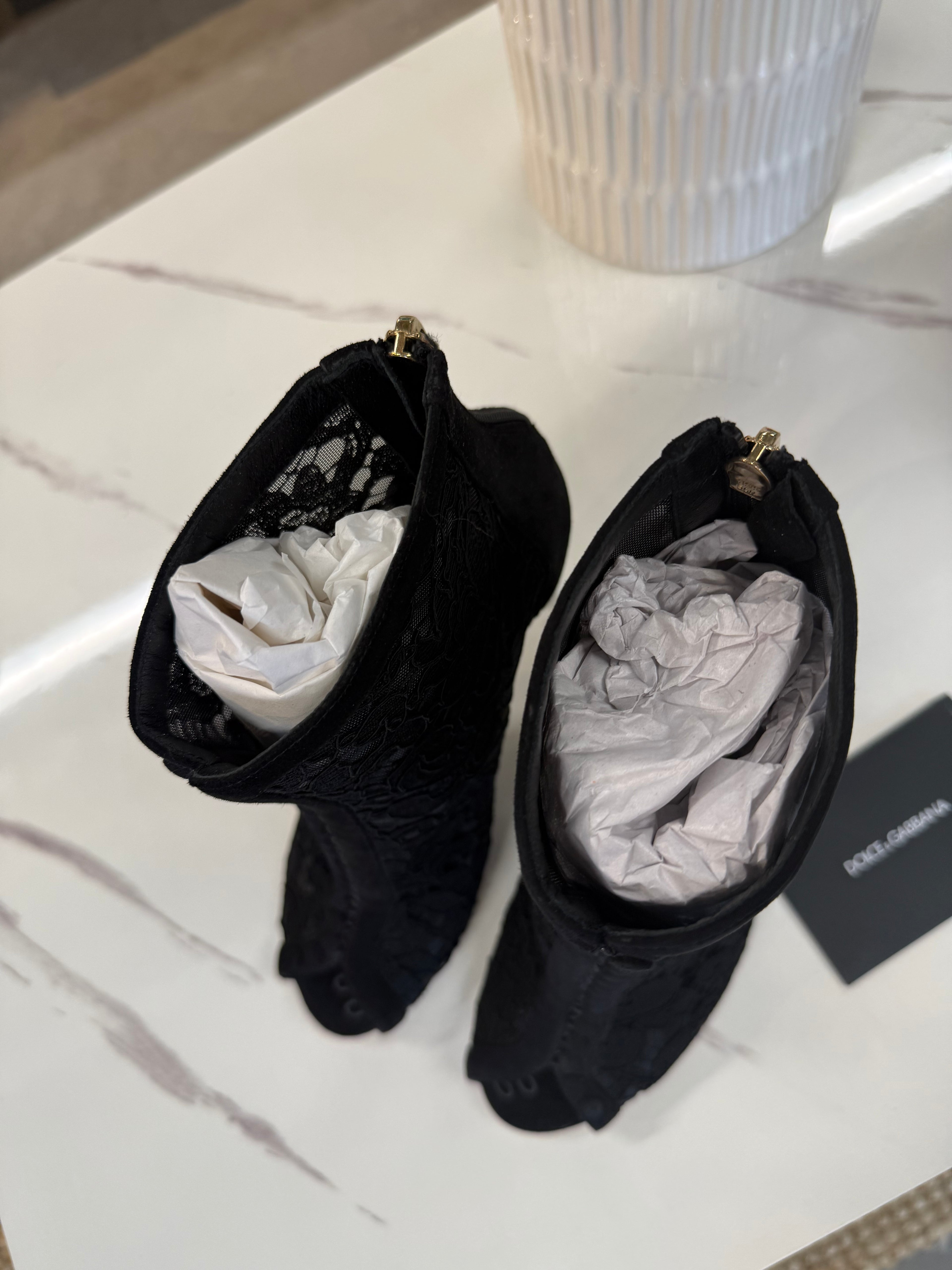 Dolce & Gabbana Lace Booties UK37