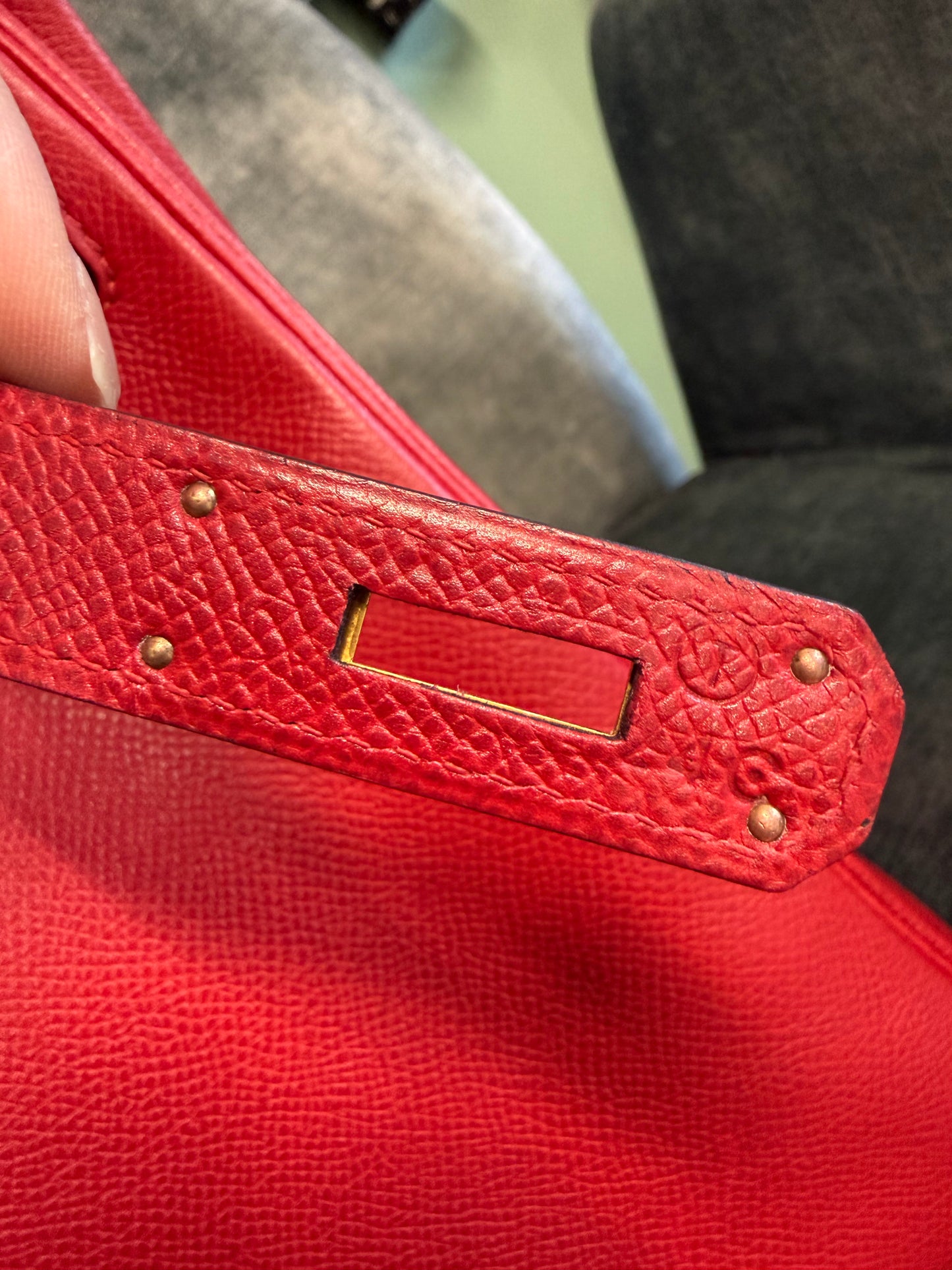 Hermès Kelly 32 Retourne in Rouge H – 1990