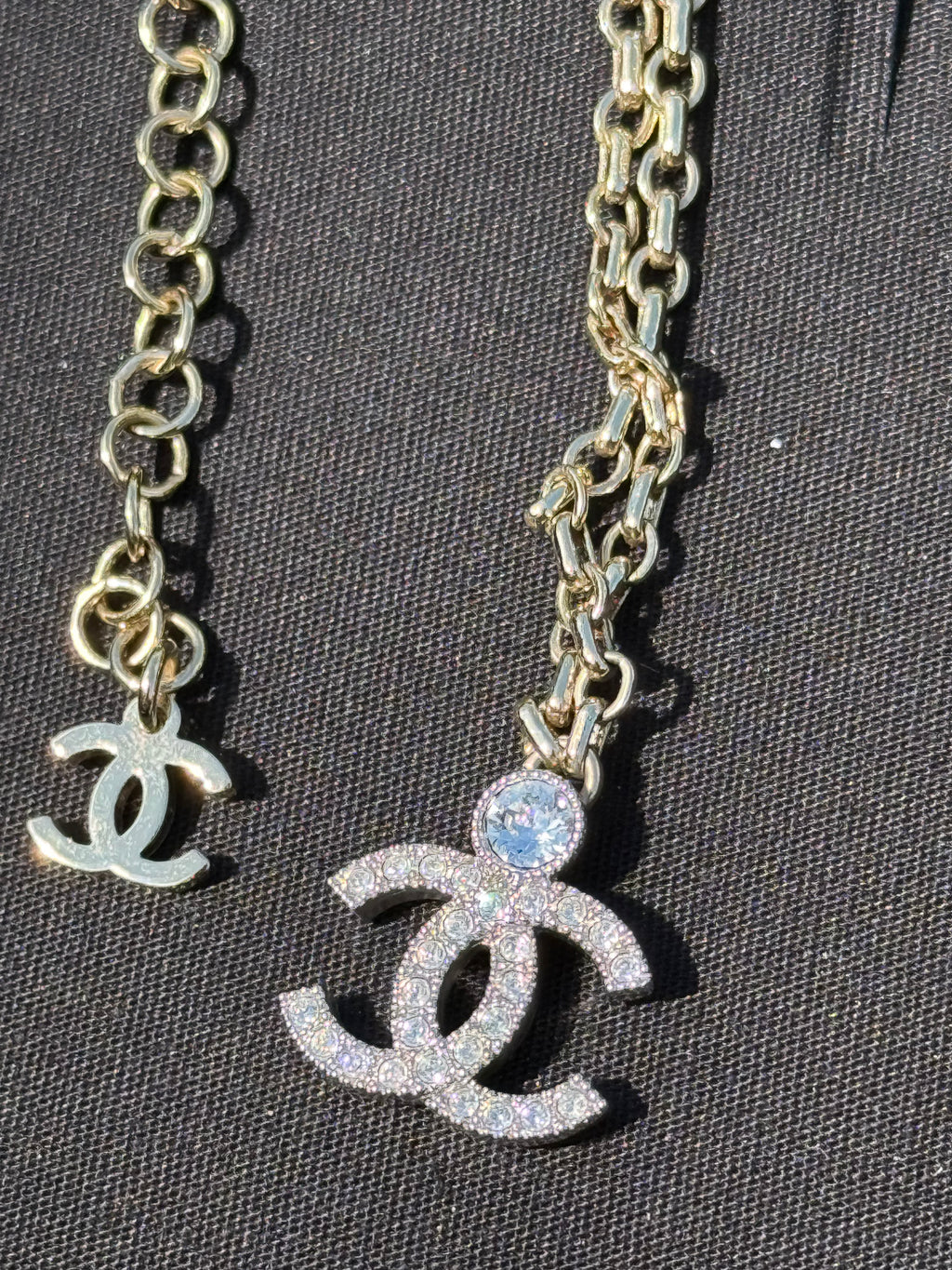 Chanel CC logo necklace