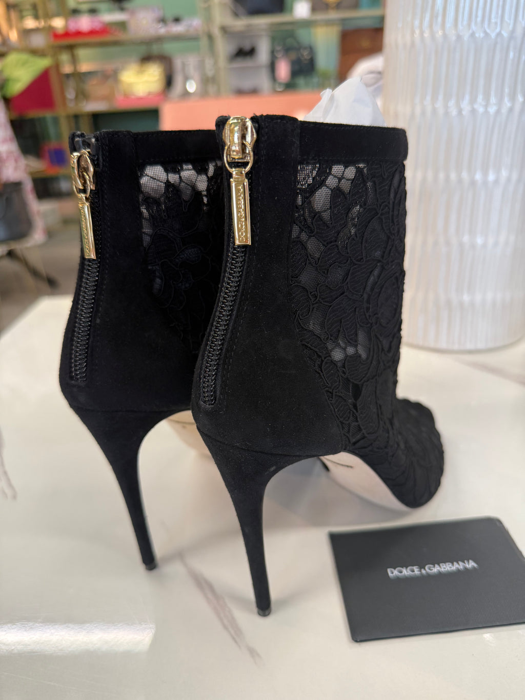 Dolce & Gabbana Lace Booties UK37