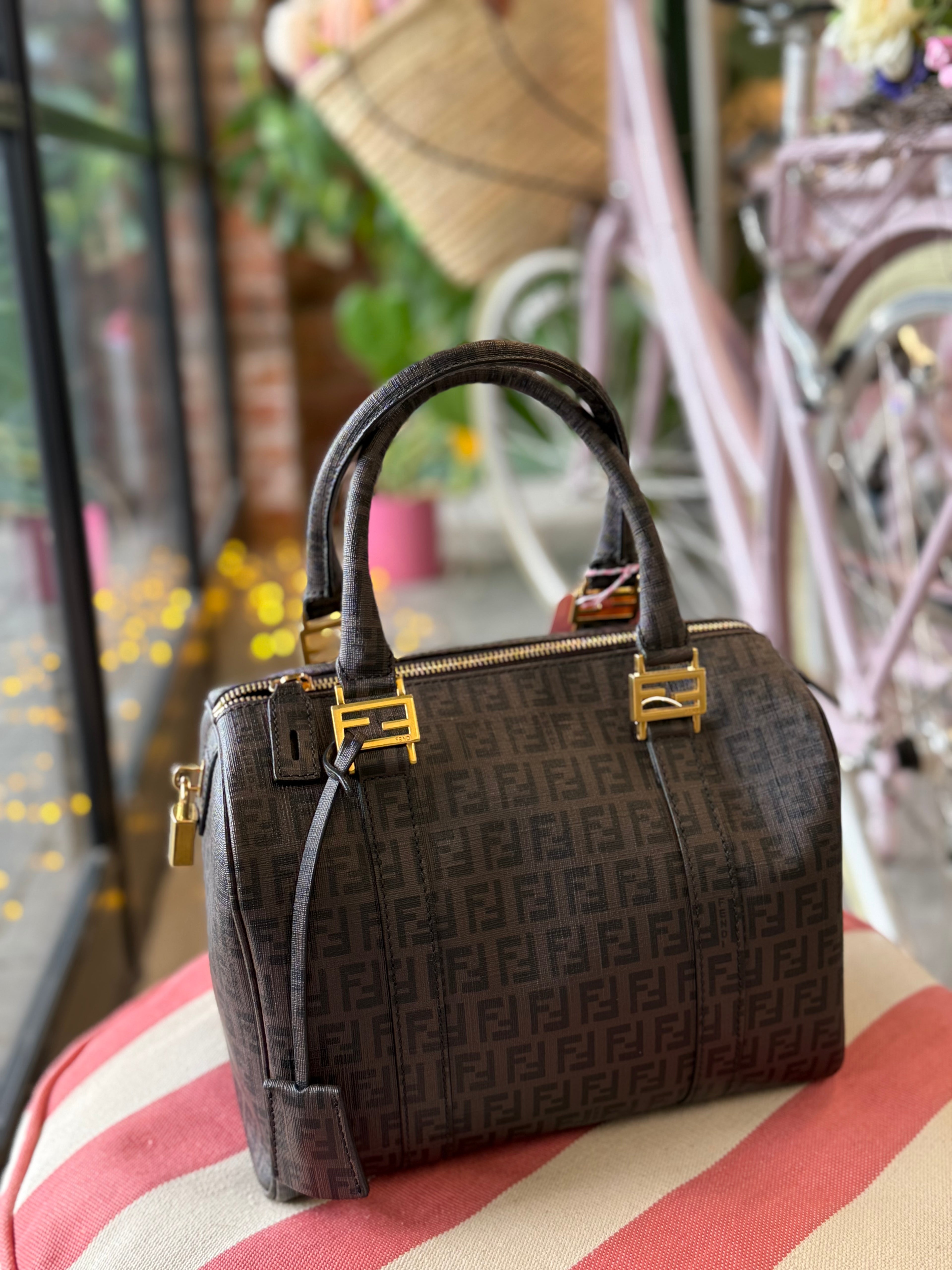Fendi Zucca ‘Forever’ Boston Bag