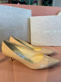 Jimmy Choo Kitten Heels Nude UK37.5 unworn *