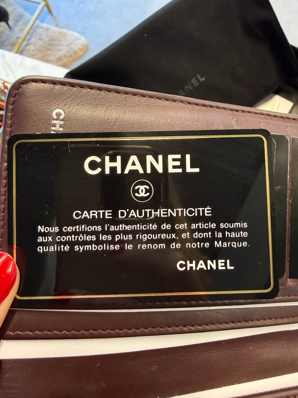 Chanel Classic Quilted Caviar Long Wallet