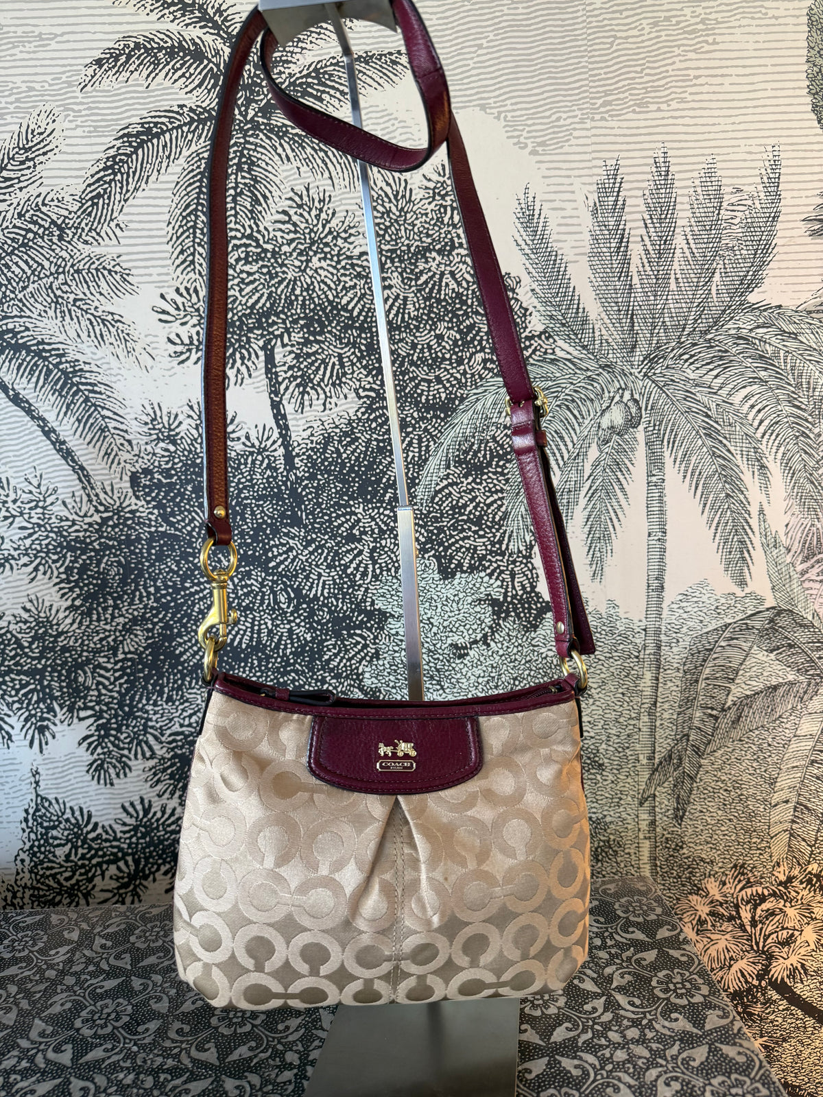 Coach Ashley Op Art Signature Satchel Y2K