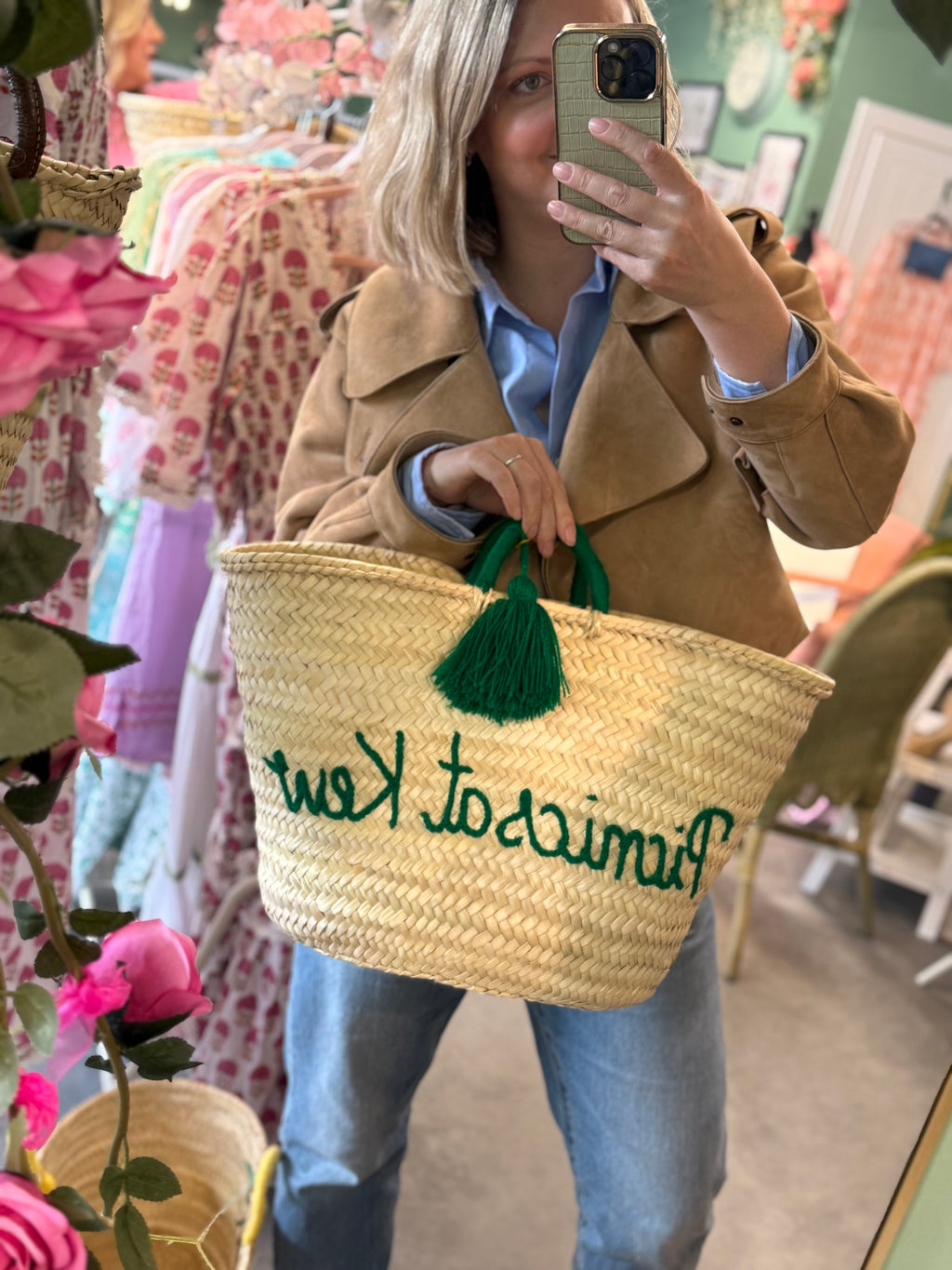 Little Rose ‘wildflowers in her pocket’ basket bag