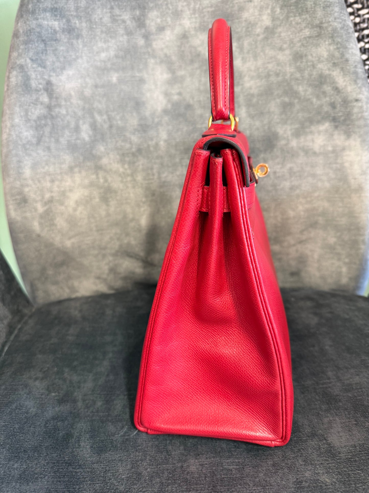 Hermès Kelly 32 Retourne in Rouge H – 1990