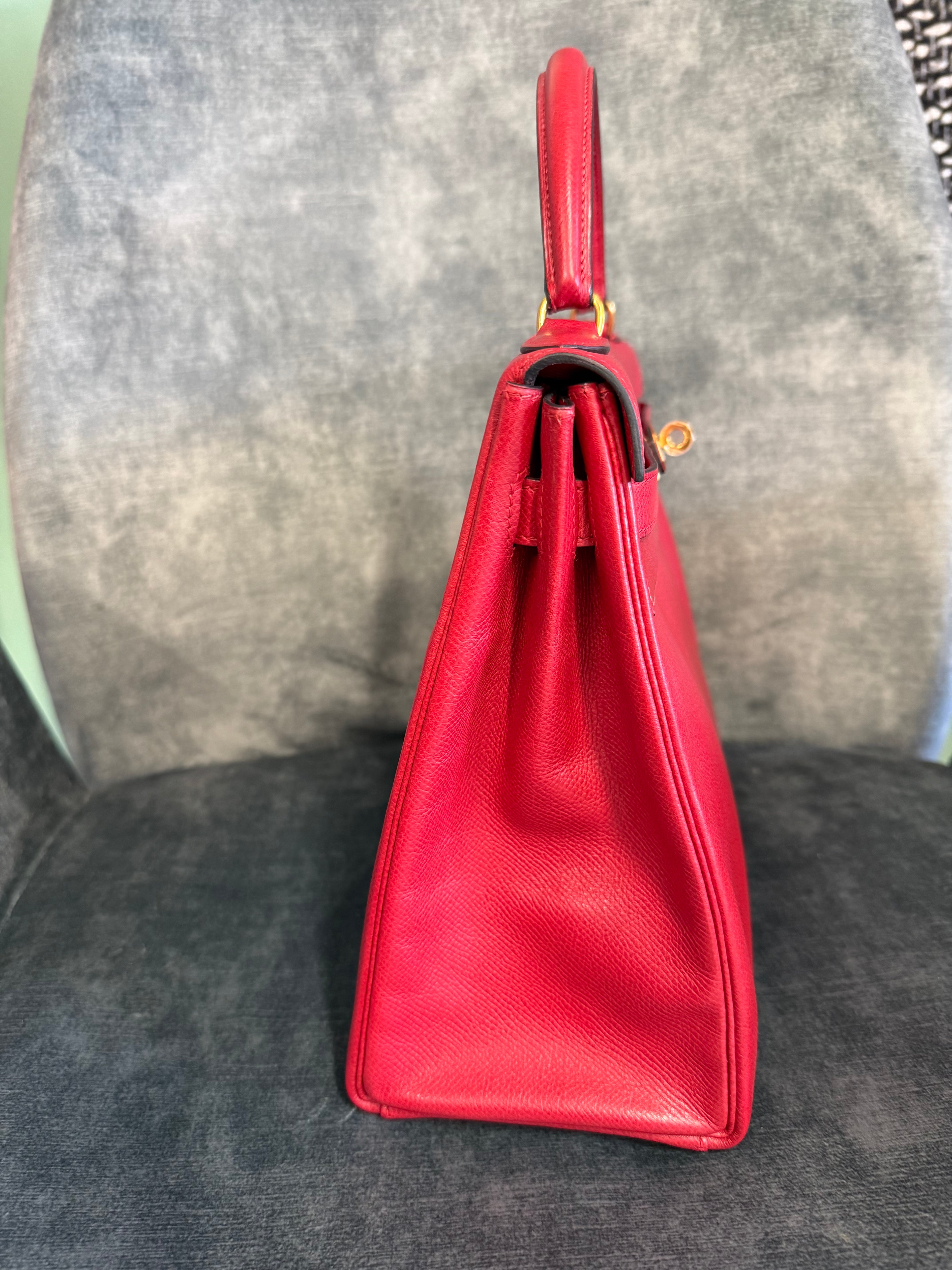 Hermès Kelly 32 Retourne in Veau Togo– 1990