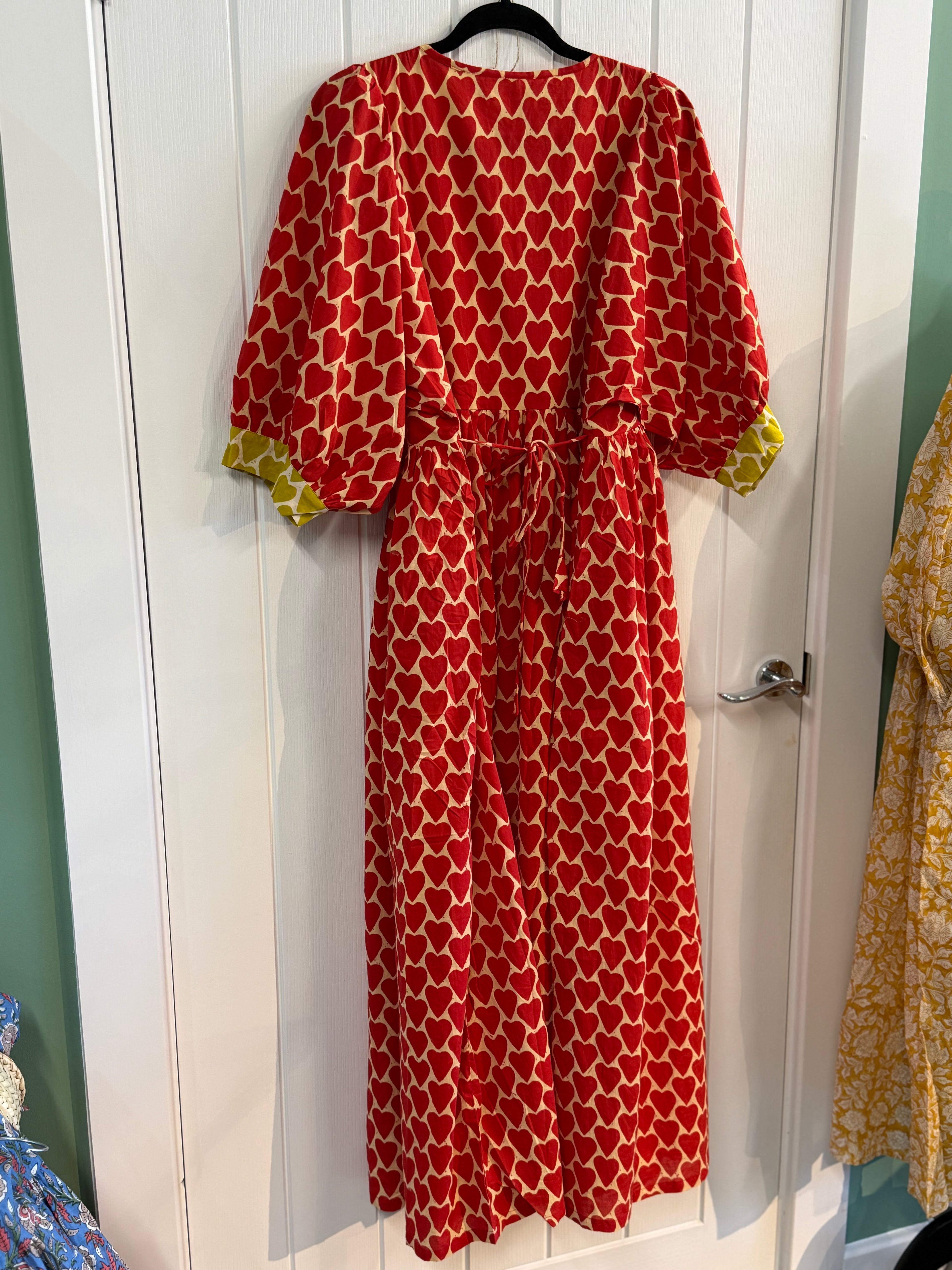 Essentials London Hearts Cotton Dress - one size