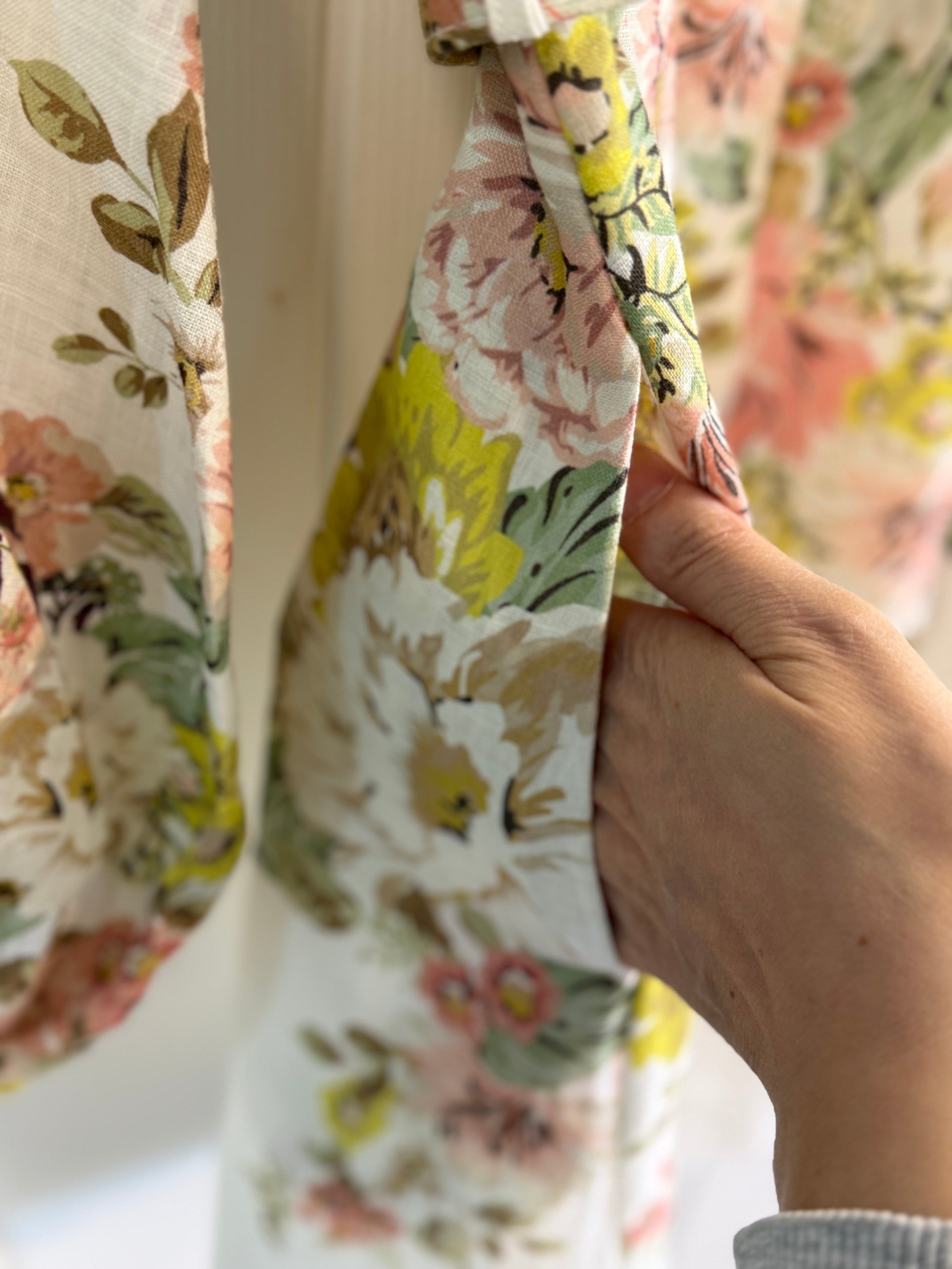 Zimmermann Floral Belted Dress Linen UK8