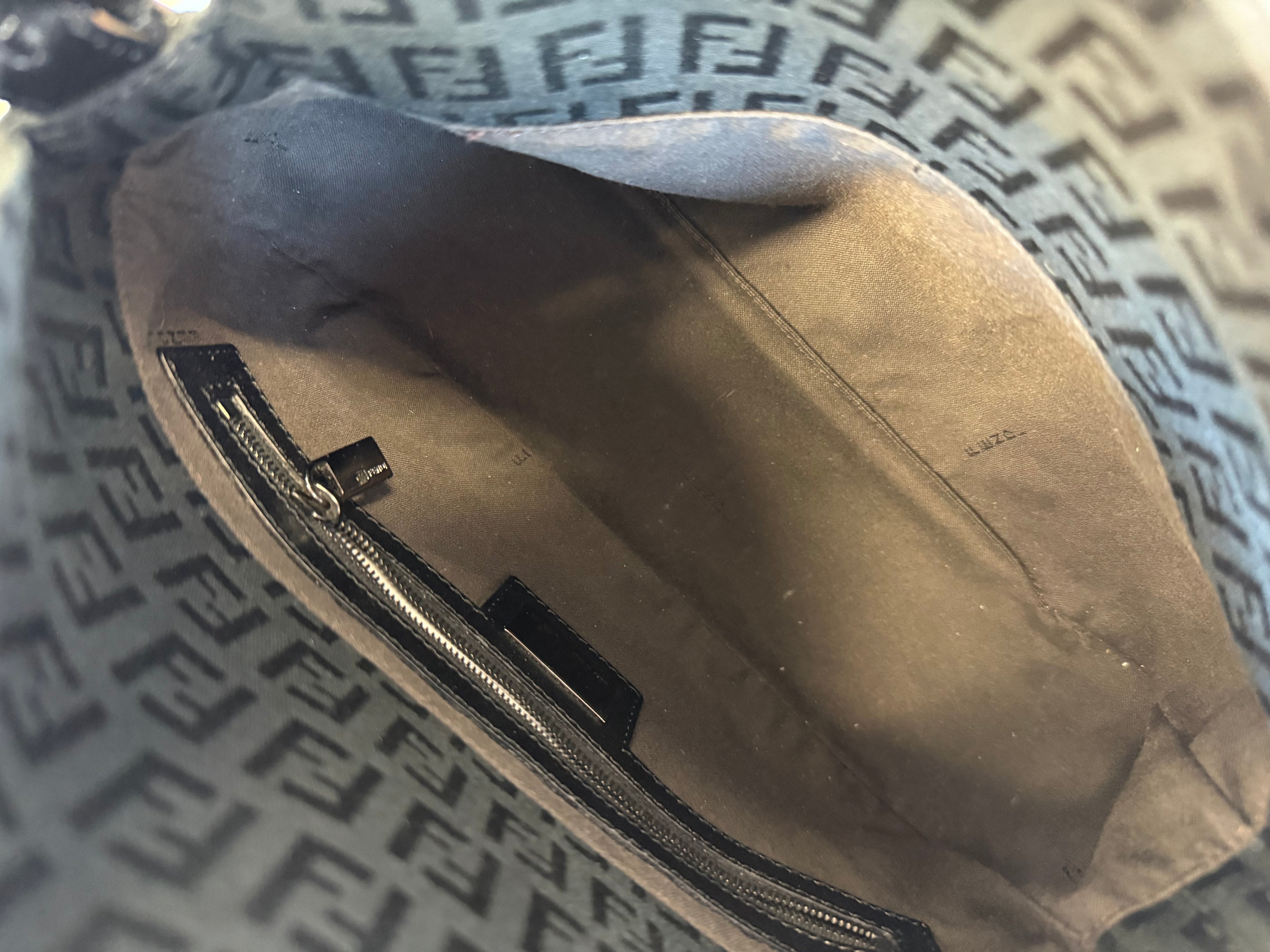 Fendi Black Baguette Fold Over