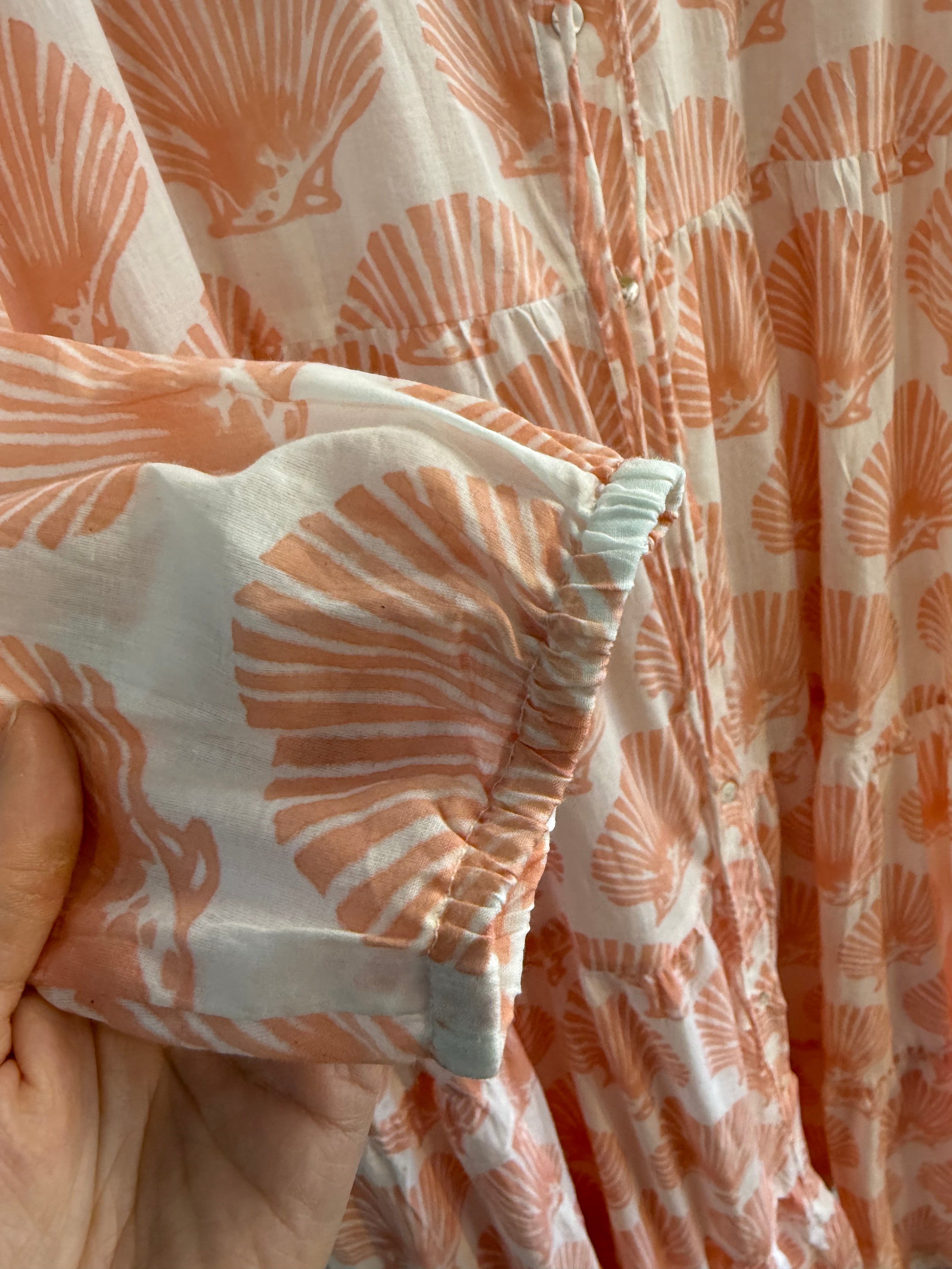 Essentials London Block Print Cotton Shell Dress