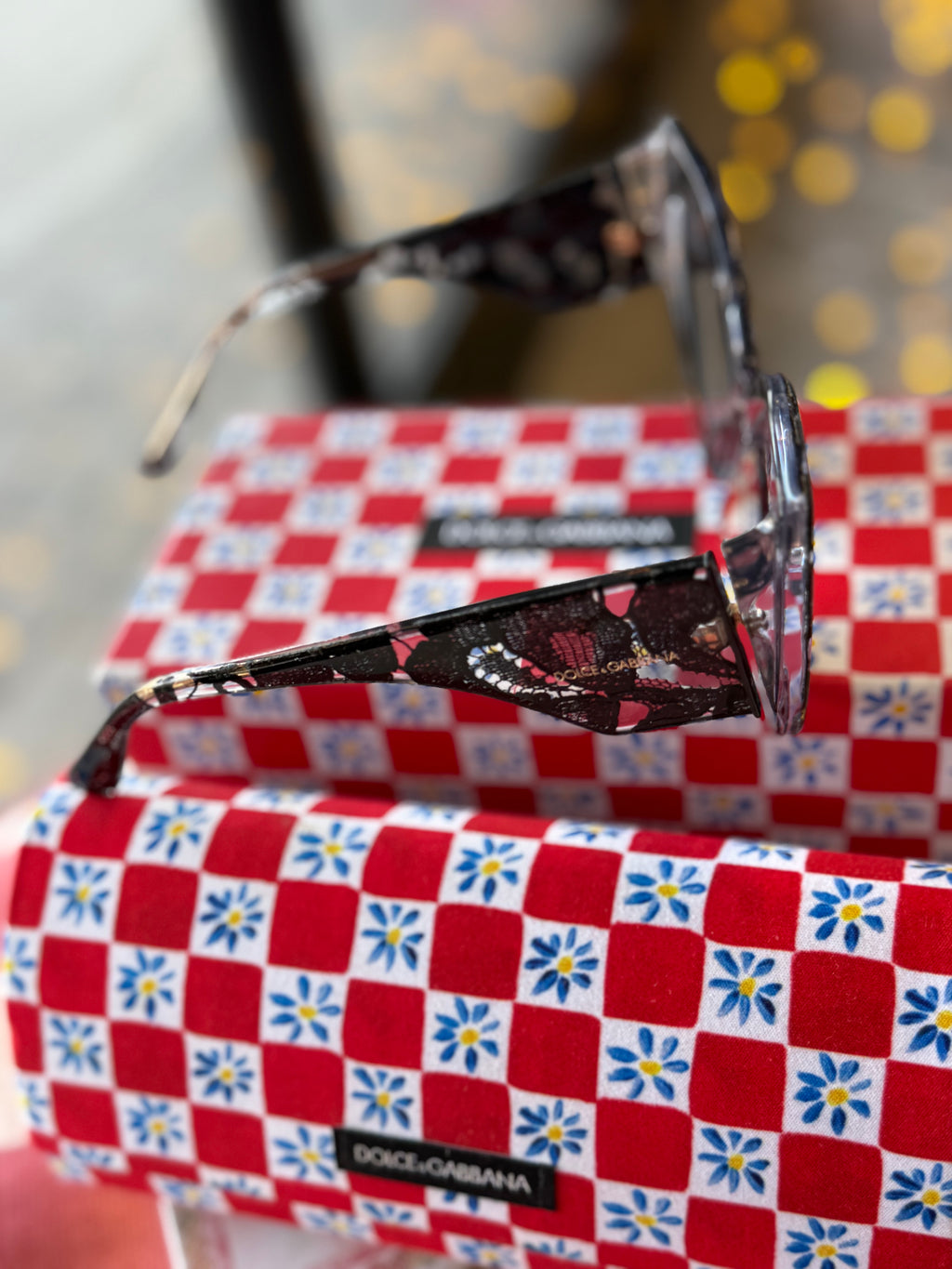 Dolce & Gabbana Lace Detail Sunglasses