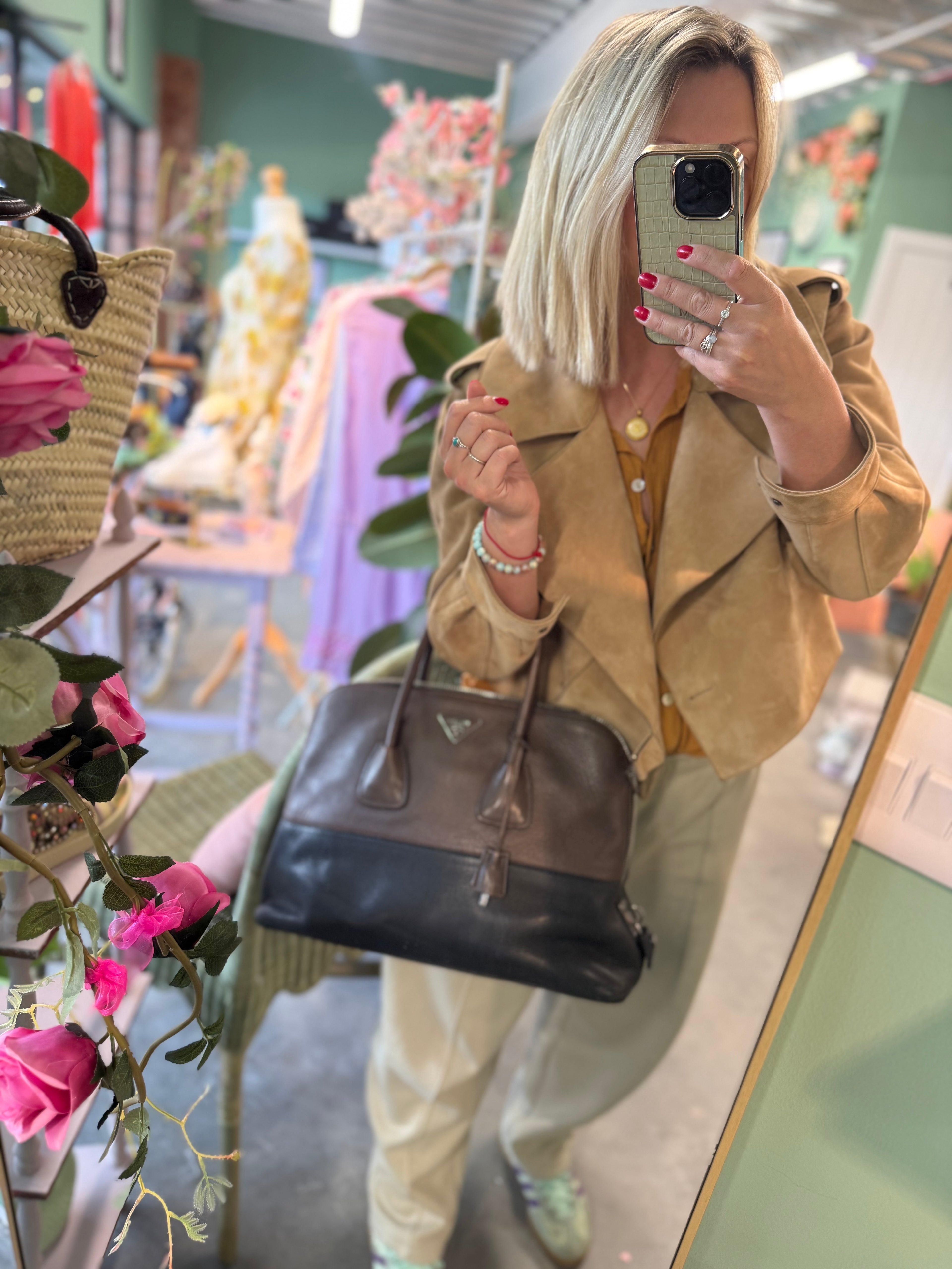 Prada Vitello Daino Tote