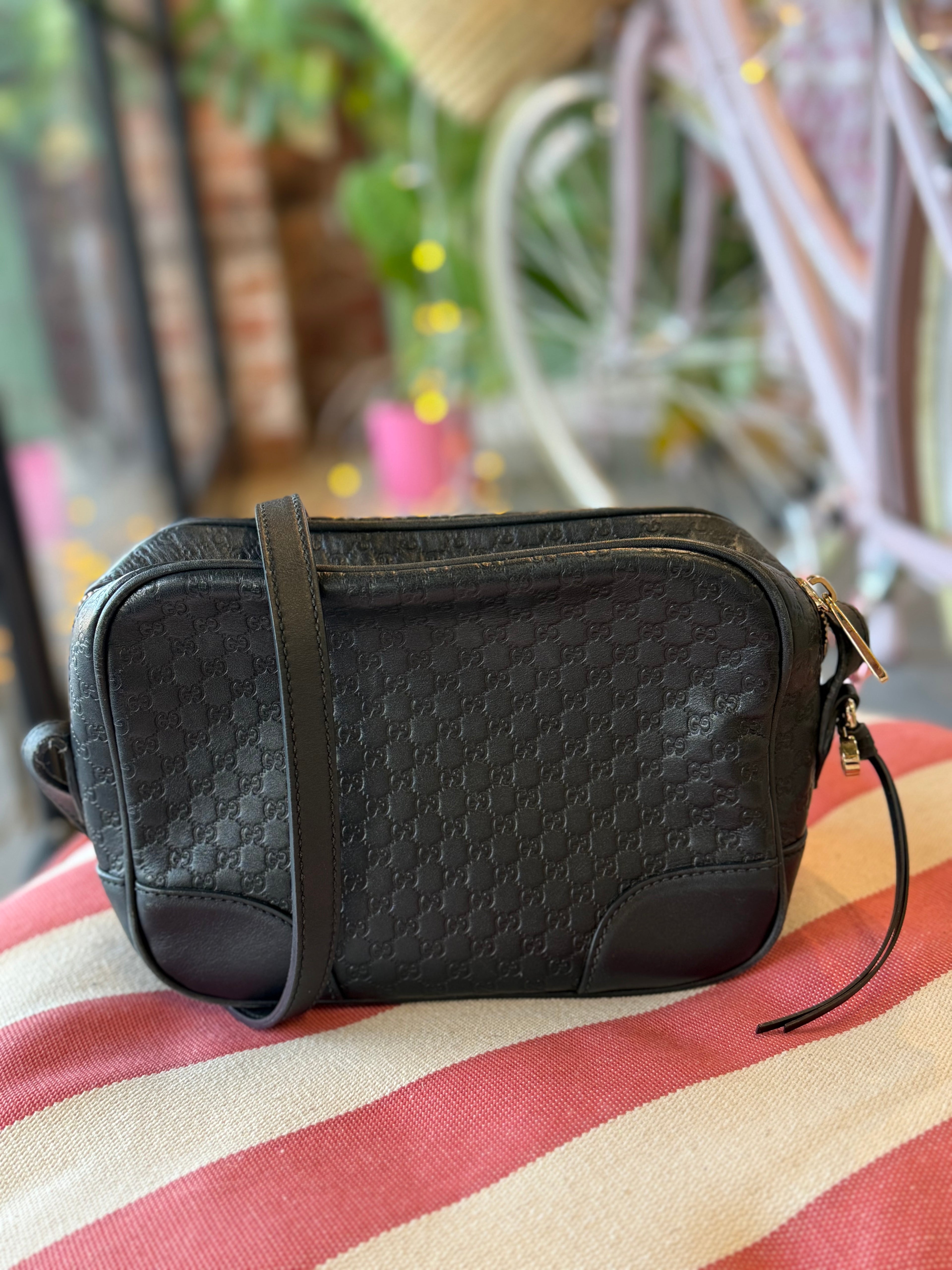 Gucci Guccissima Crossbody Camera Bag