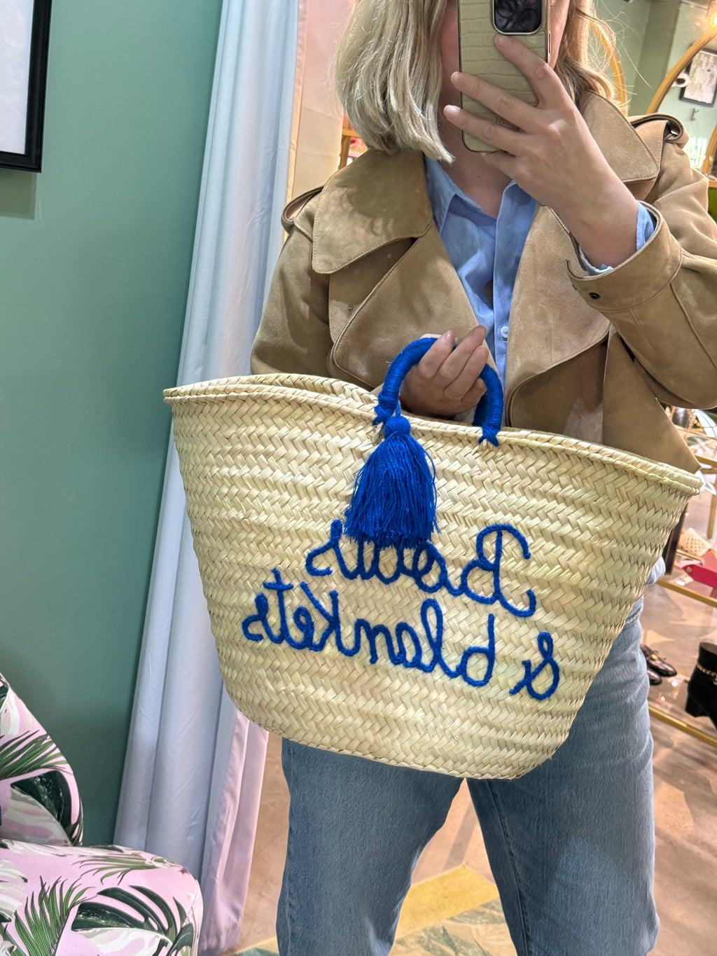 Little Rose ‘Boats and Blankets’ Basket Bag