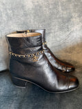 Chanel Chain Ankle Boots UK37.5